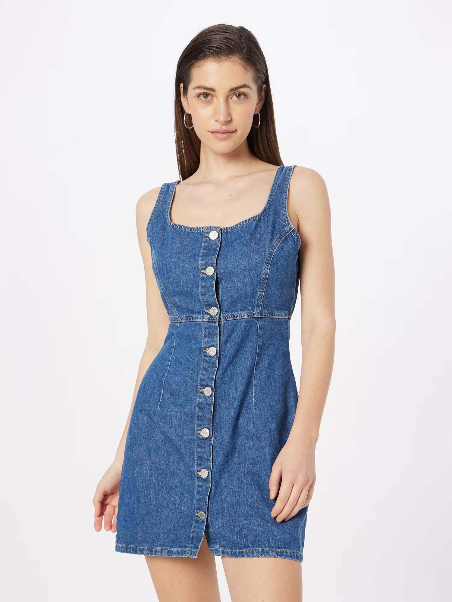 Tommy Jeans Rochie tip bluză albastru denim - Pled.ro