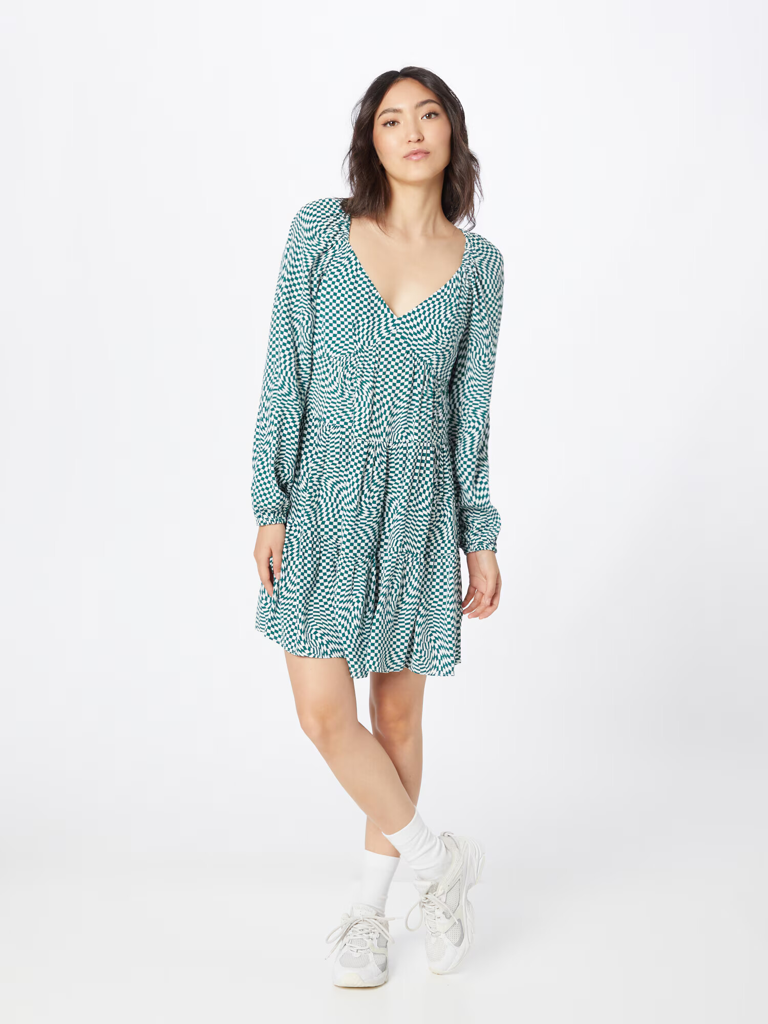 Tommy Jeans Rochie verde închis / alb - Pled.ro