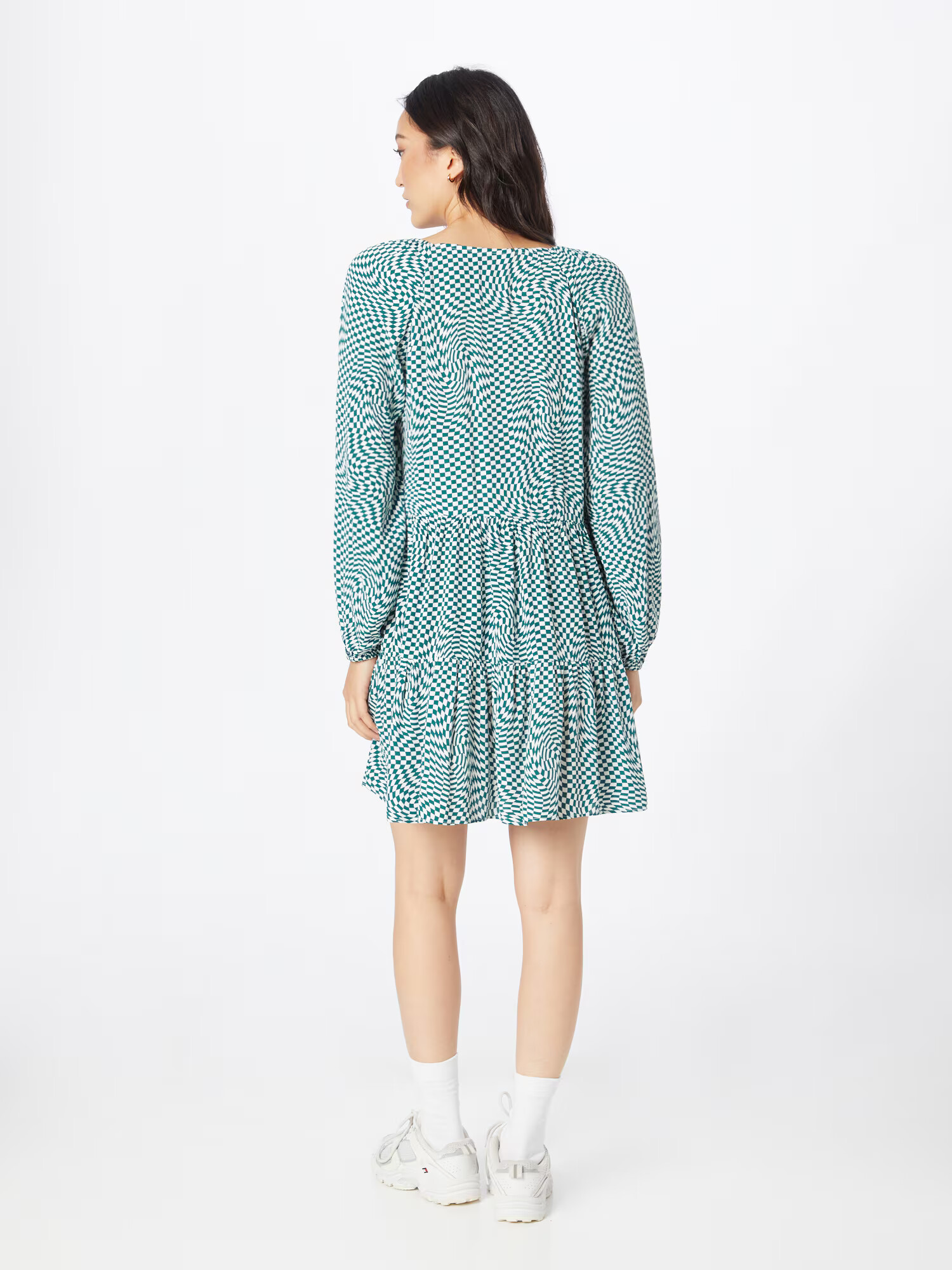 Tommy Jeans Rochie verde închis / alb - Pled.ro