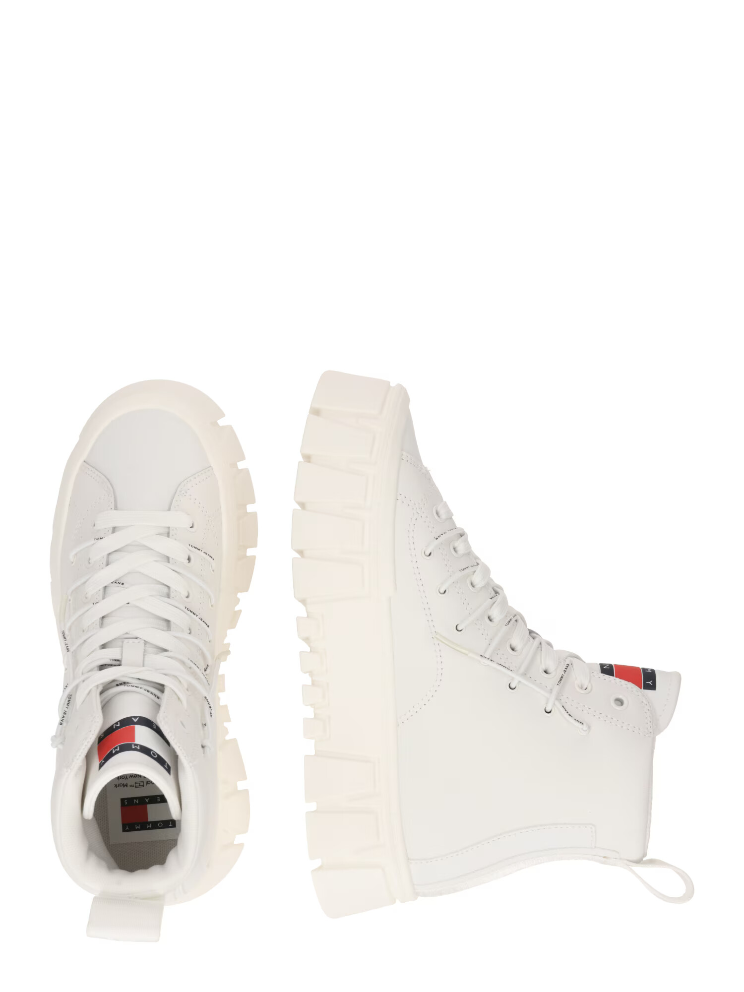 Tommy Jeans Sneaker înalt bej / bleumarin / roșu - Pled.ro