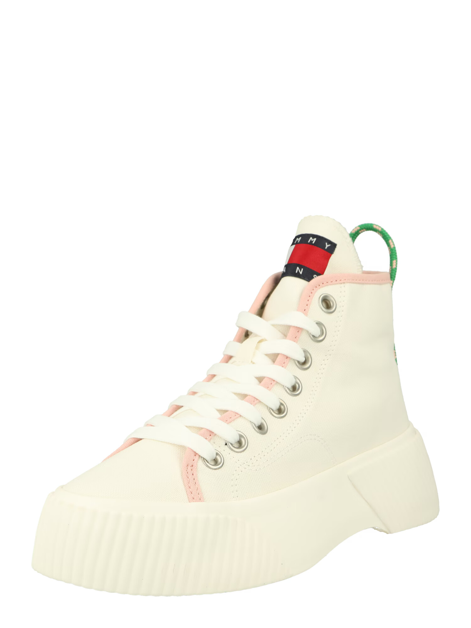 Tommy Jeans Sneaker înalt bej / bleumarin / roz / roșu - Pled.ro