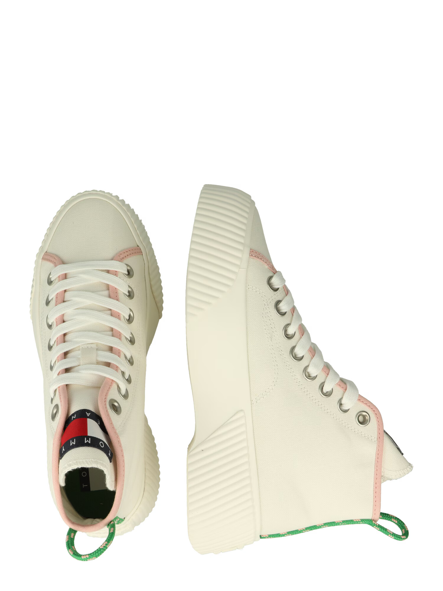 Tommy Jeans Sneaker înalt bej / bleumarin / roz / roșu - Pled.ro