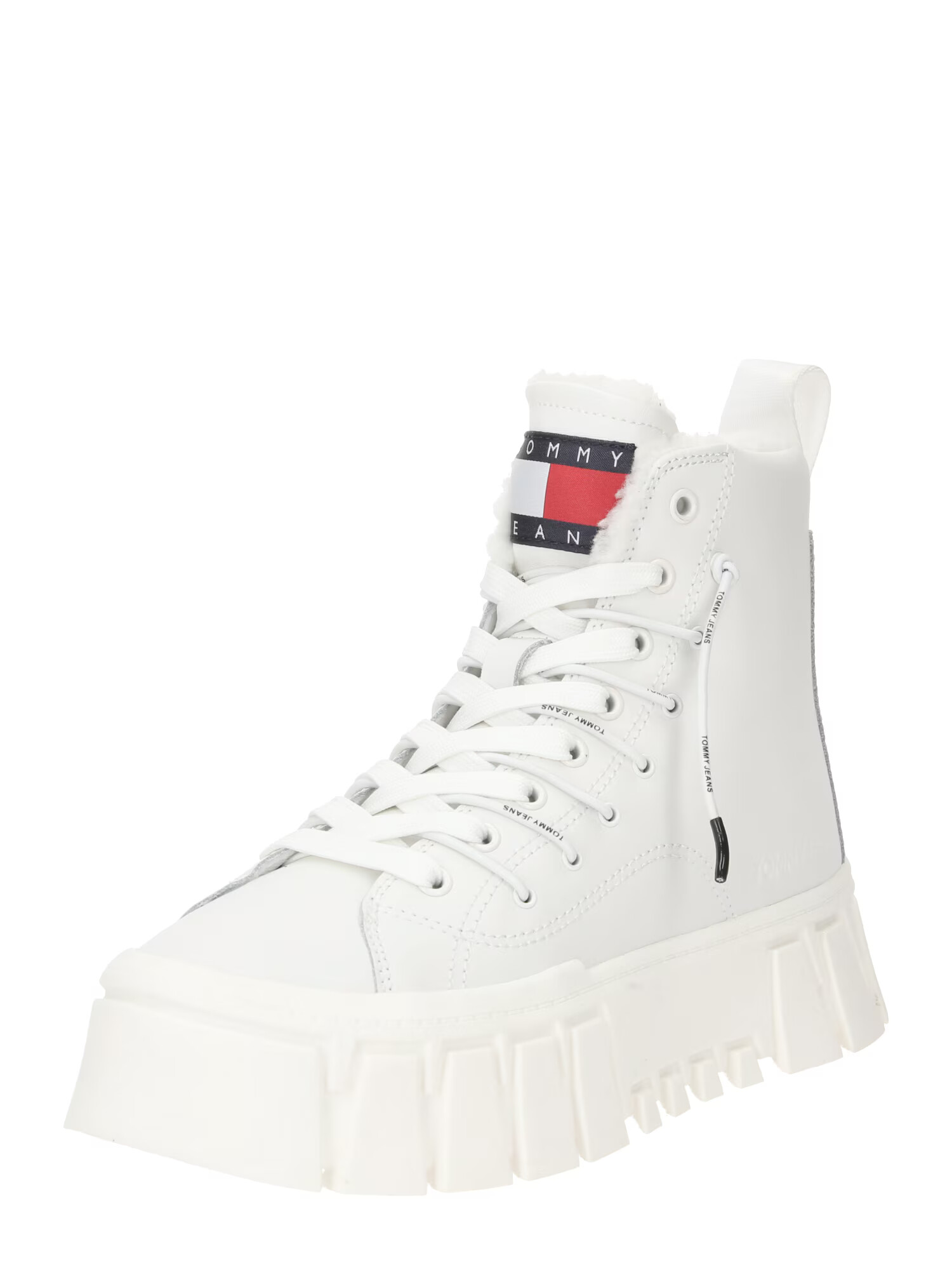 Tommy Jeans Sneaker înalt bleumarin / roșu intens / alb murdar - Pled.ro