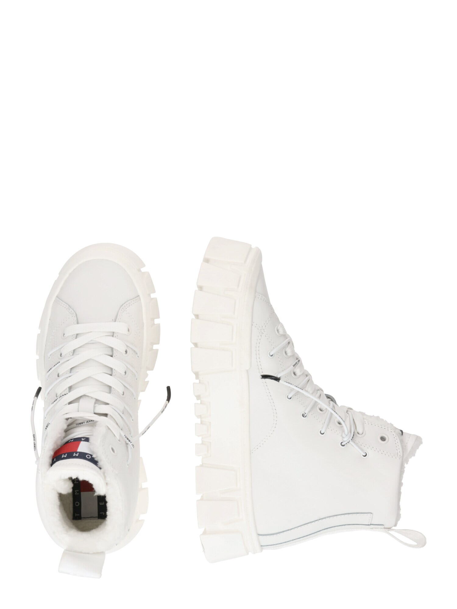 Tommy Jeans Sneaker înalt bleumarin / roșu intens / alb murdar - Pled.ro