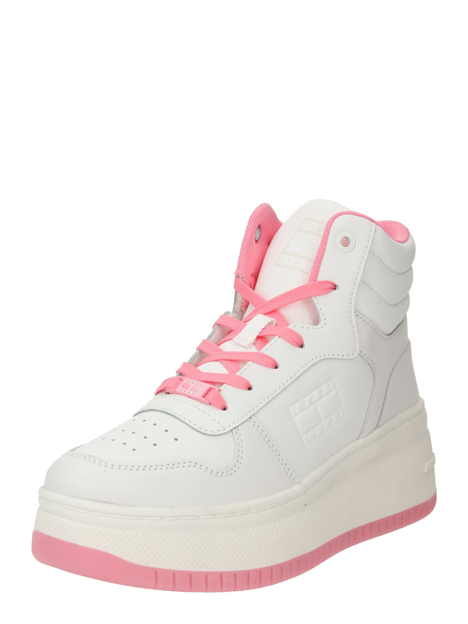 Tommy Jeans Sneaker înalt 'Retro Basket' roz deschis / alb - Pled.ro