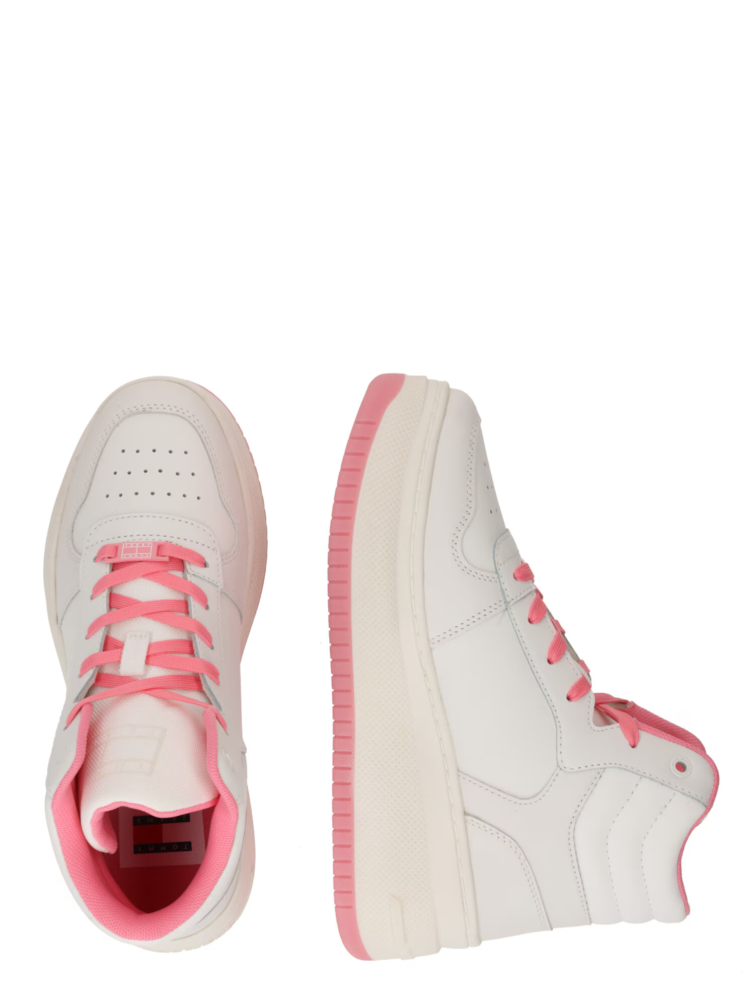 Tommy Jeans Sneaker înalt 'Retro Basket' roz deschis / alb - Pled.ro