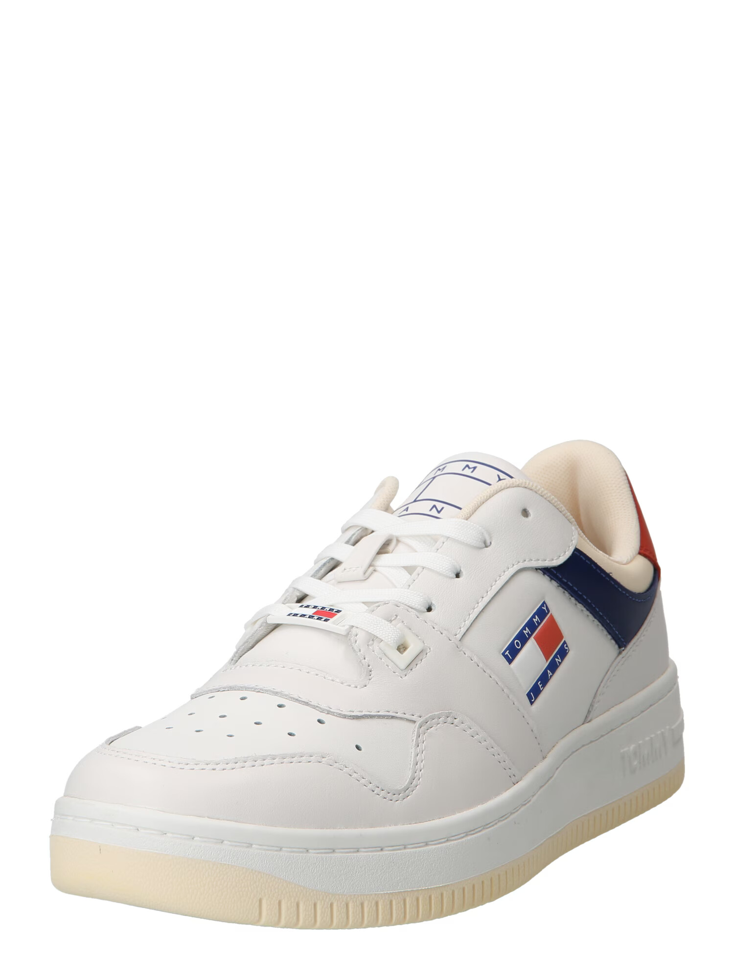 Tommy Jeans Sneaker low albastru ultramarin / roșu orange / alb lână - Pled.ro