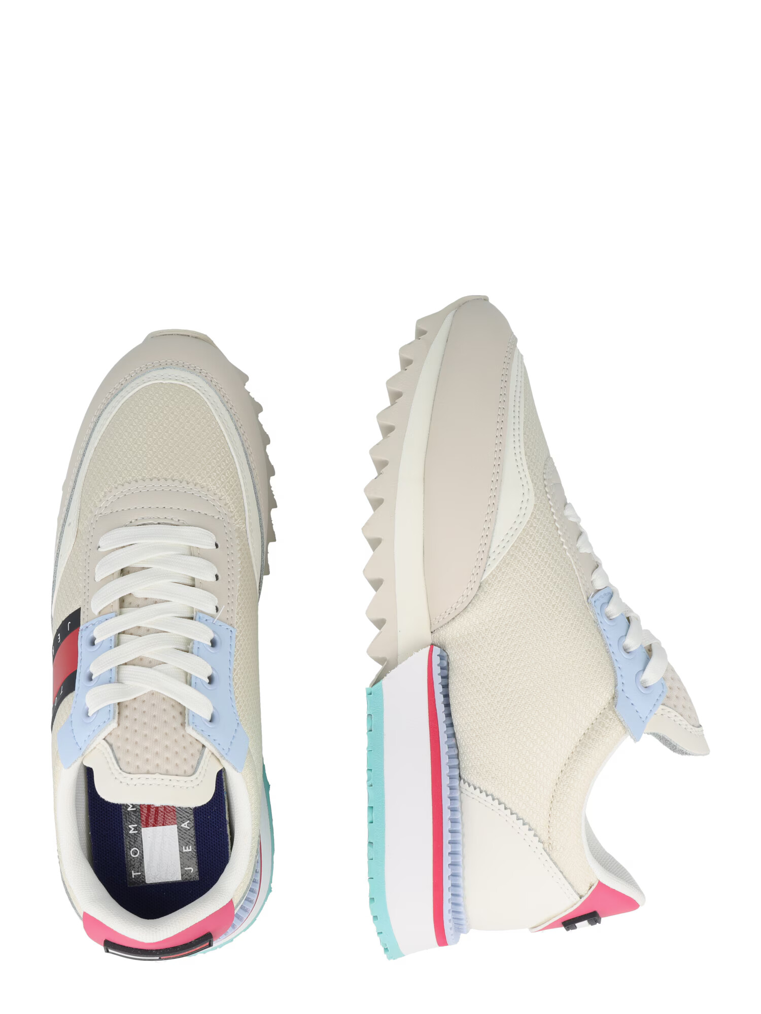 Tommy Jeans Sneaker low bej / albastru marin / roșu / alb - Pled.ro