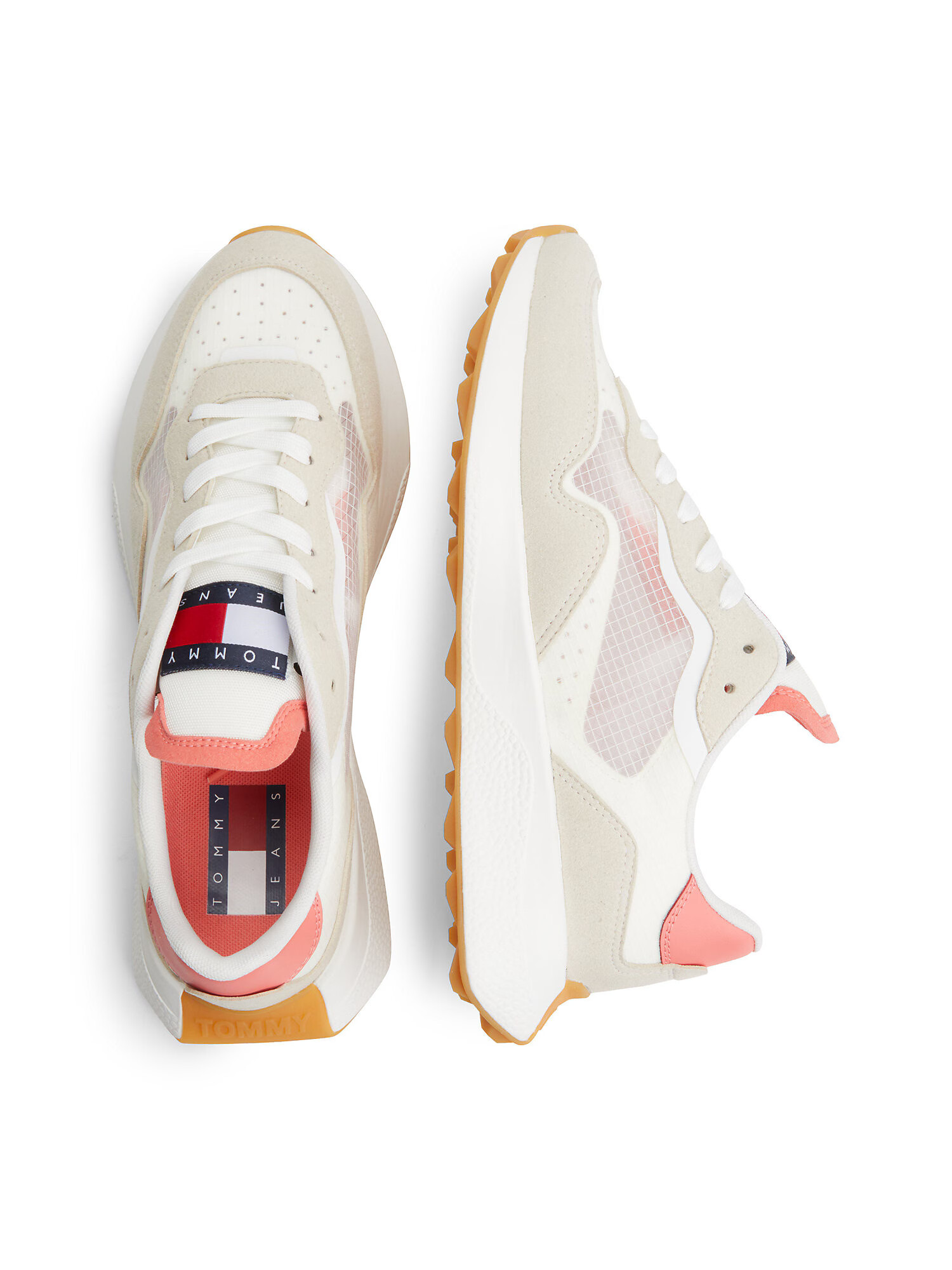 Tommy Jeans Sneaker low bej / portocaliu somon / alb - Pled.ro