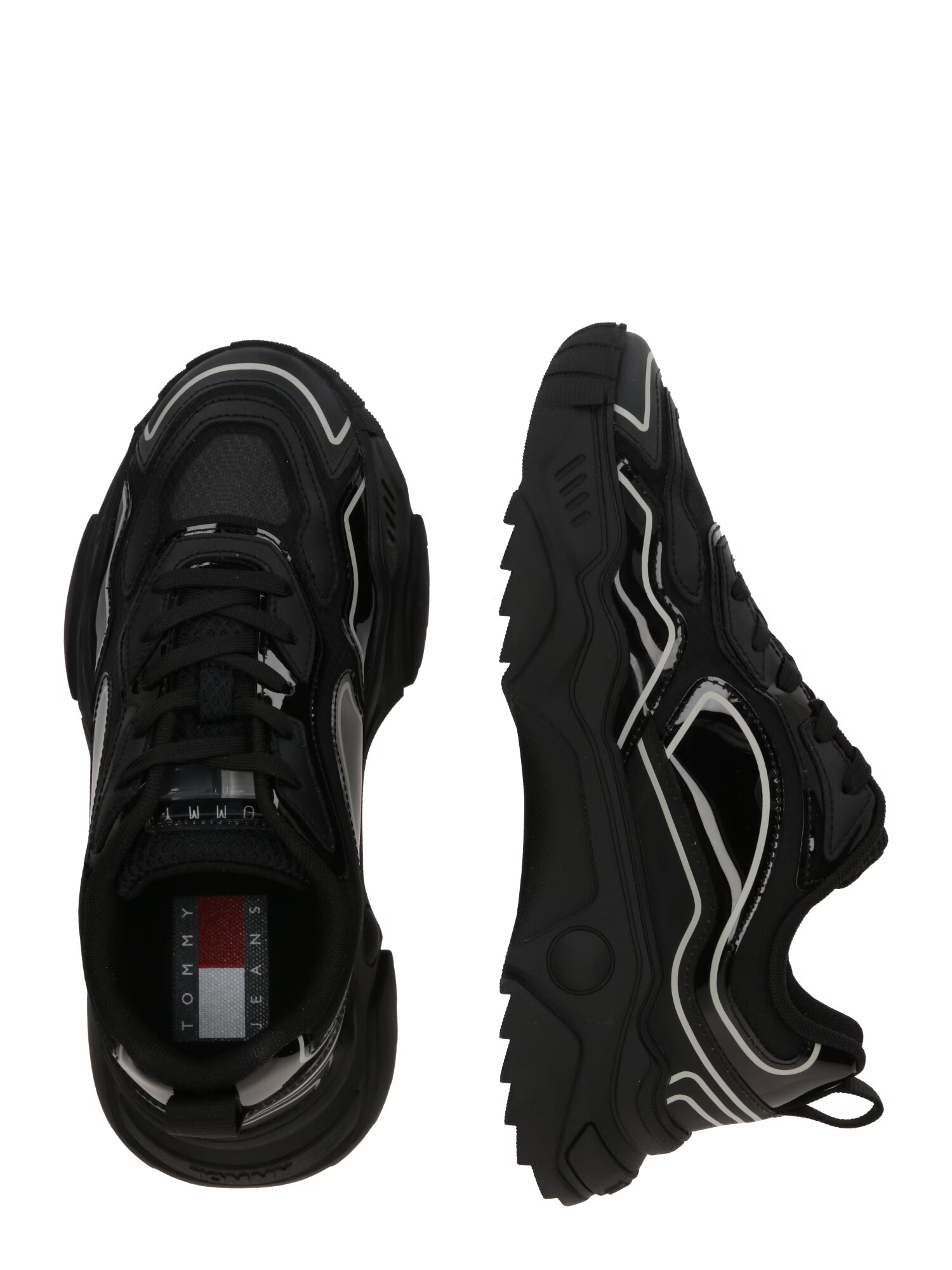 Tommy Jeans Sneaker low 'CHUNKY RUNNER' gri / negru - Pled.ro