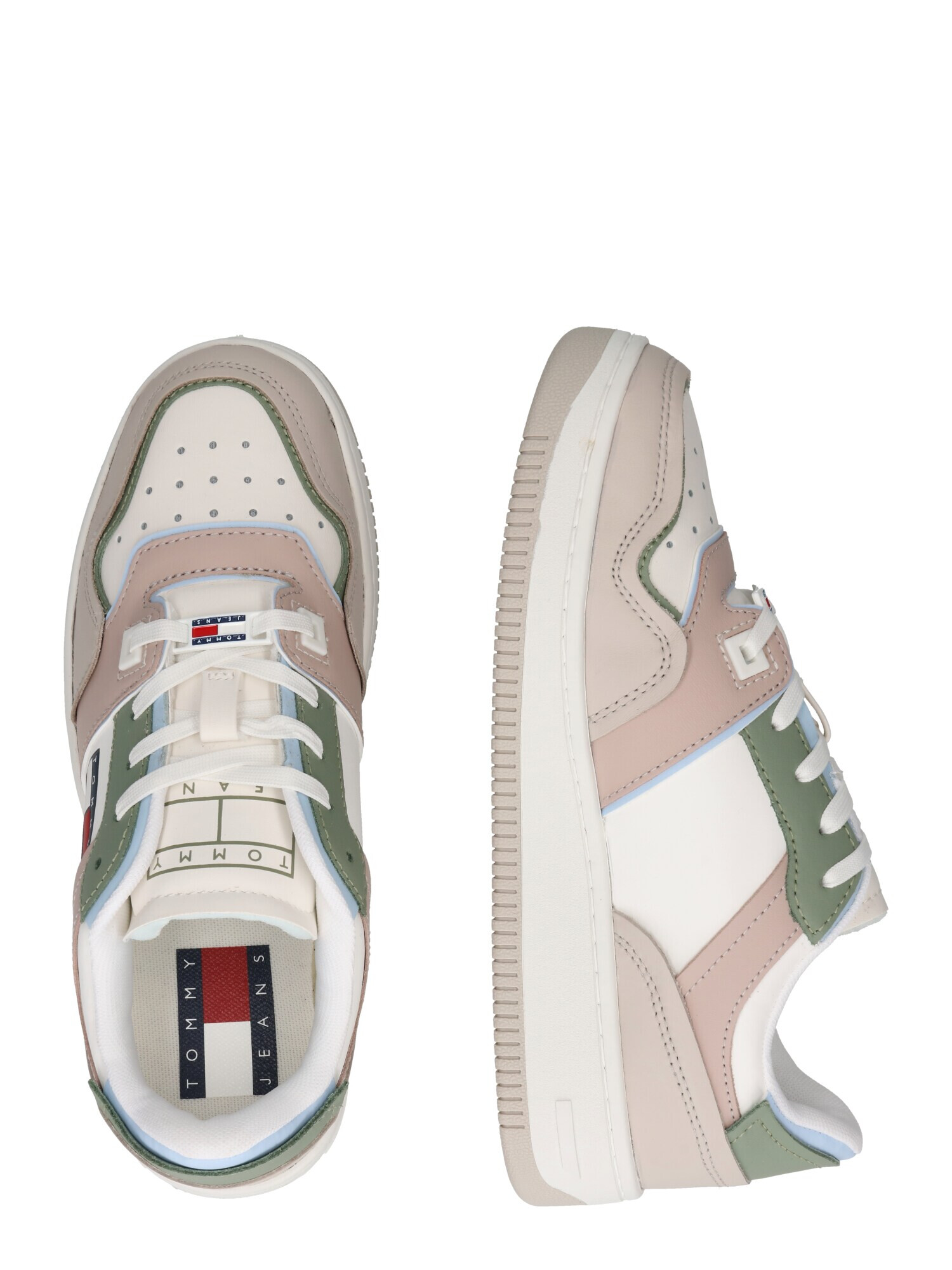 Tommy Jeans Sneaker low crem / culoarea pielii / albastru închis / oliv - Pled.ro