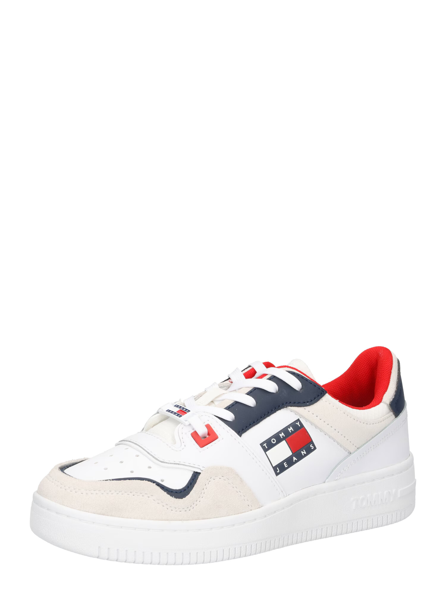 Tommy Jeans Sneaker low 'DECON' bej / albastru / roșu / alb - Pled.ro