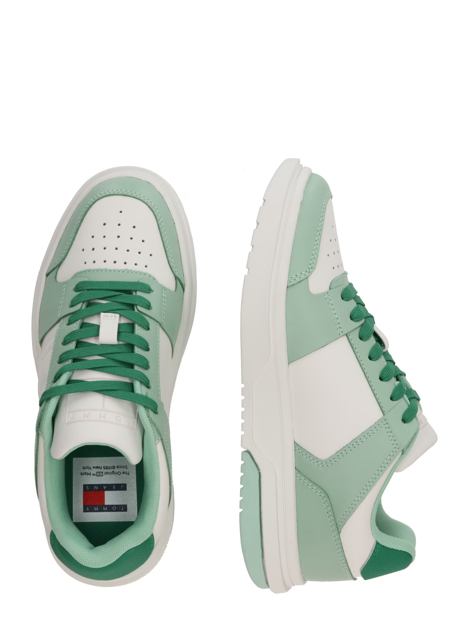 Tommy Jeans Sneaker low 'Johanna' verde jad / alb - Pled.ro