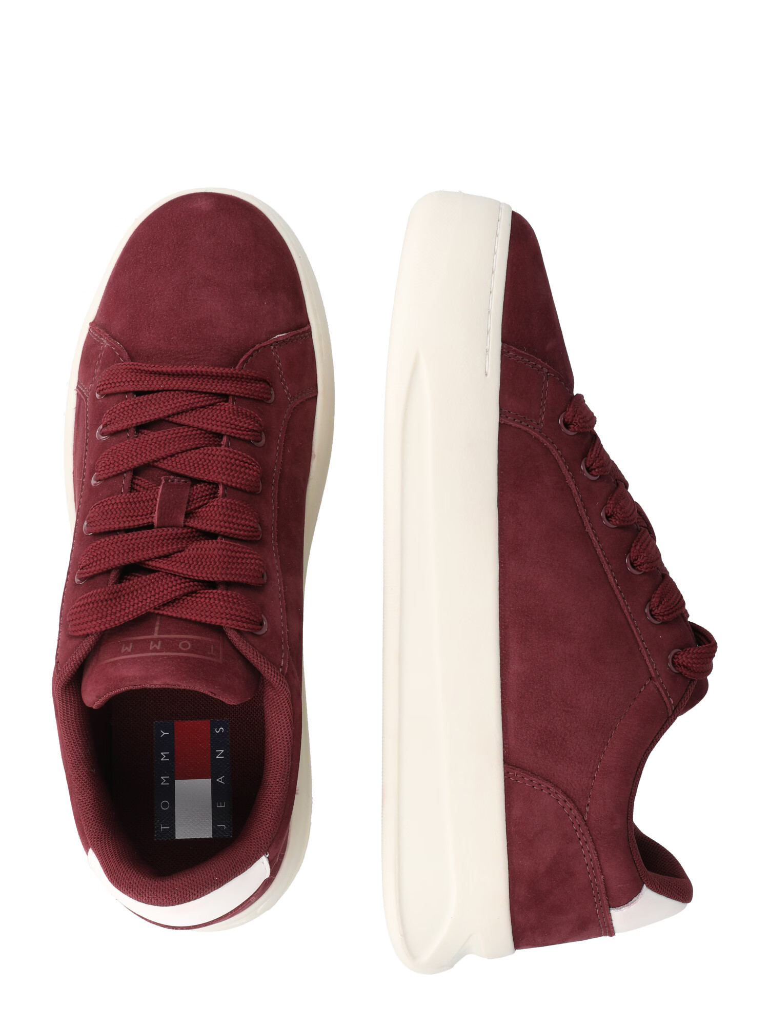 Tommy Jeans Sneaker low 'REN' albastru marin / roșu vin / roșu deschis / alb - Pled.ro