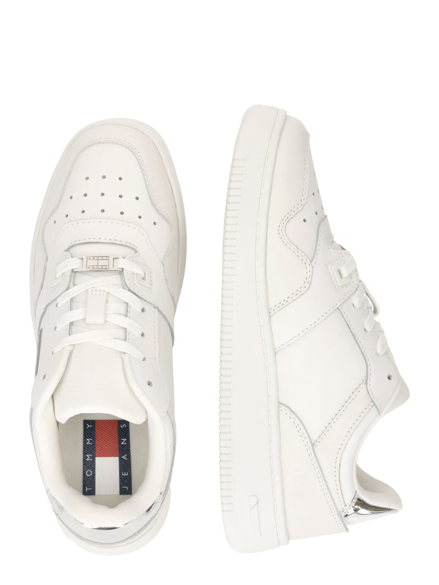 Tommy Jeans Sneaker low 'RETRO BASKET' argintiu / alb - Pled.ro