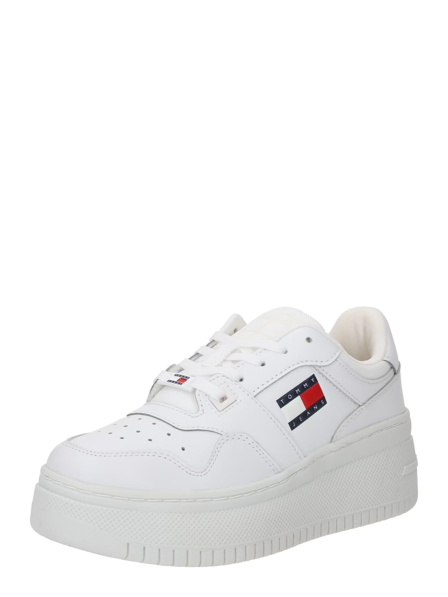 Tommy Jeans Sneaker low 'RETRO BASKET ESS' albastru noapte / roșu / alb - Pled.ro