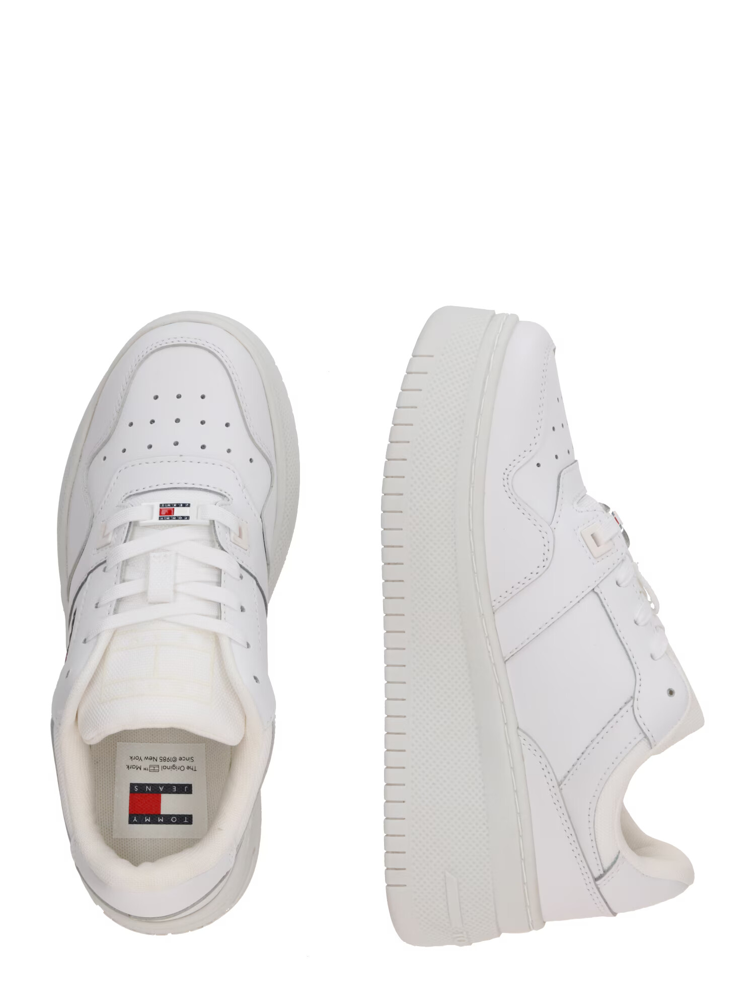 Tommy Jeans Sneaker low 'RETRO BASKET ESS' albastru noapte / roșu / alb - Pled.ro