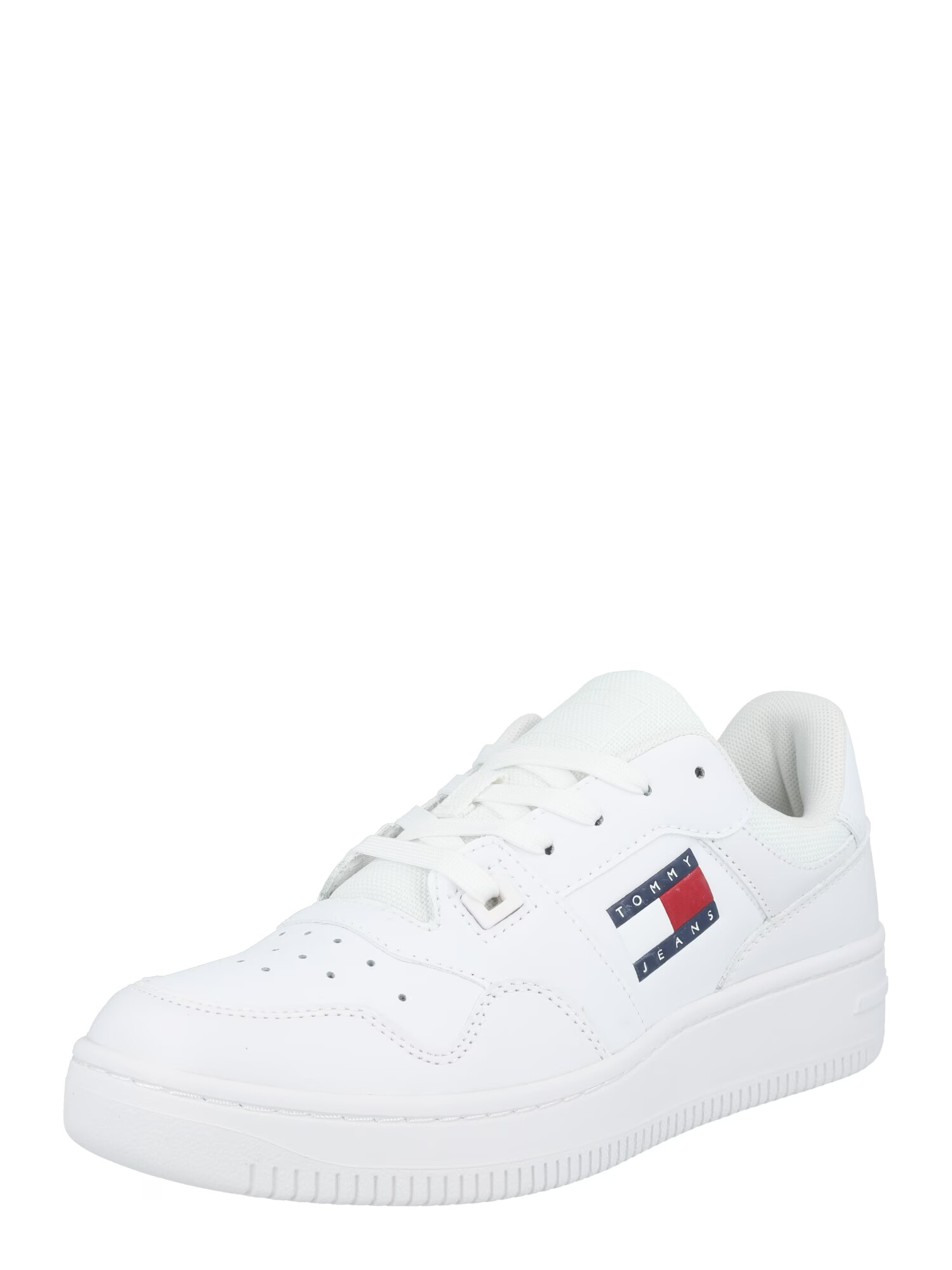 Tommy Jeans Sneaker low 'Retro Basket Ess Meg 3A3' albastru marin / roșu / alb - Pled.ro