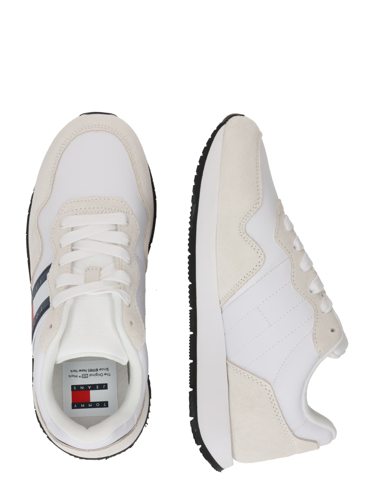 Tommy Jeans Sneaker low 'Runner Mat' bleumarin / sângeriu / alb - Pled.ro