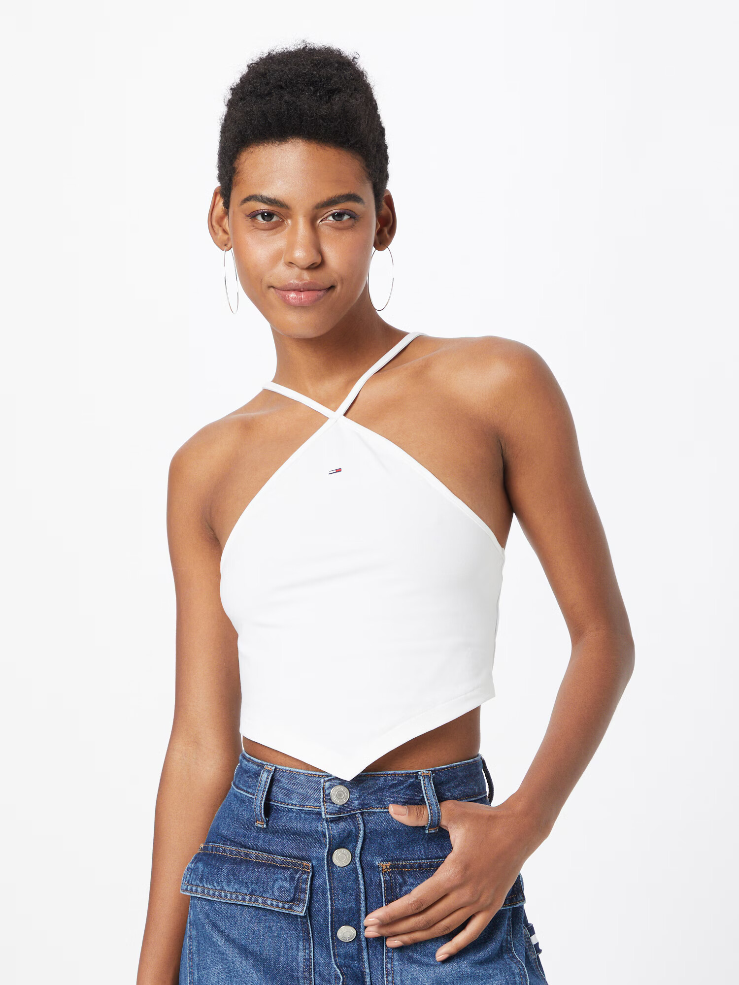 Tommy Jeans Top alb - Pled.ro