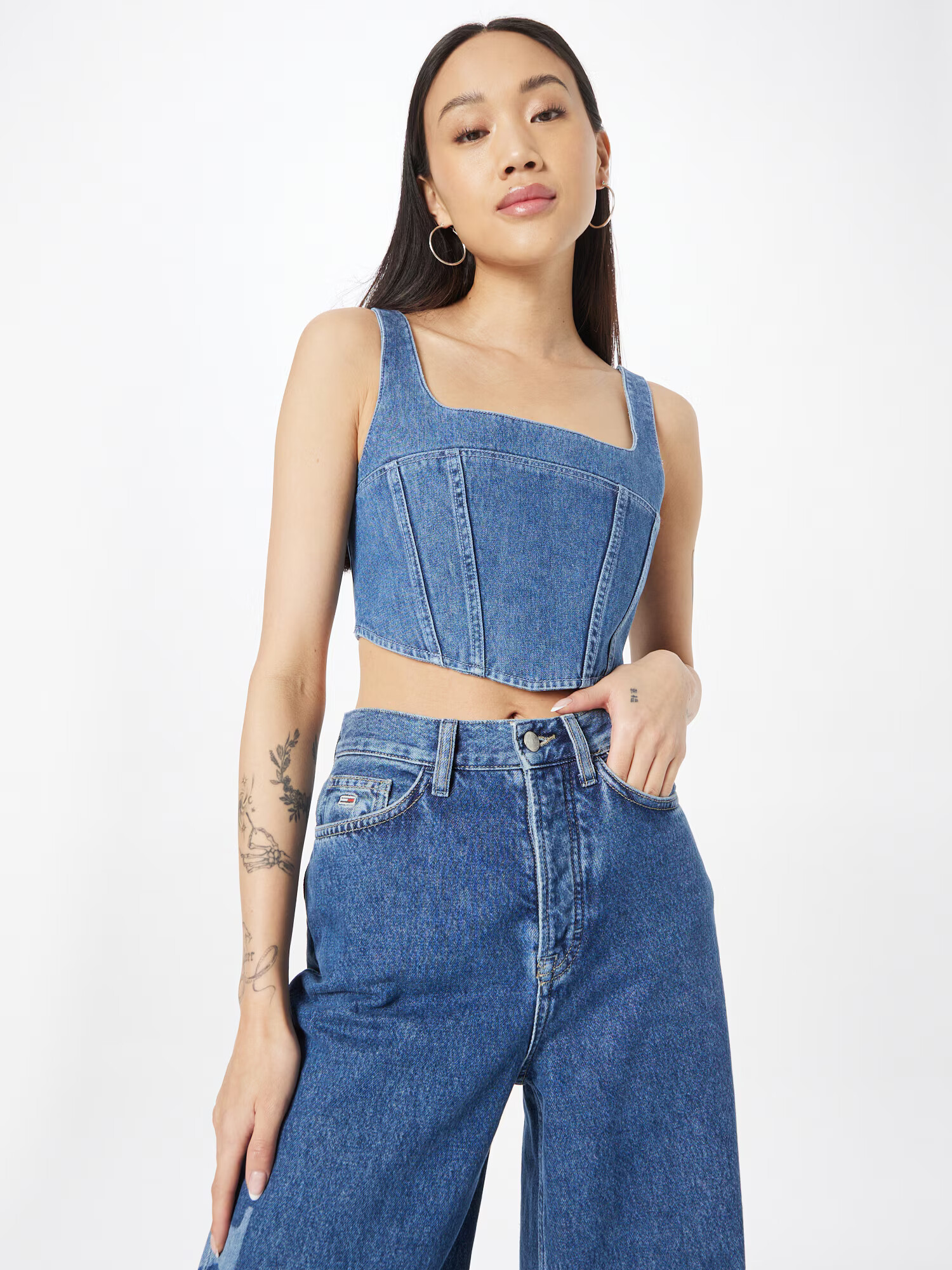 Tommy Jeans Top albastru denim - Pled.ro