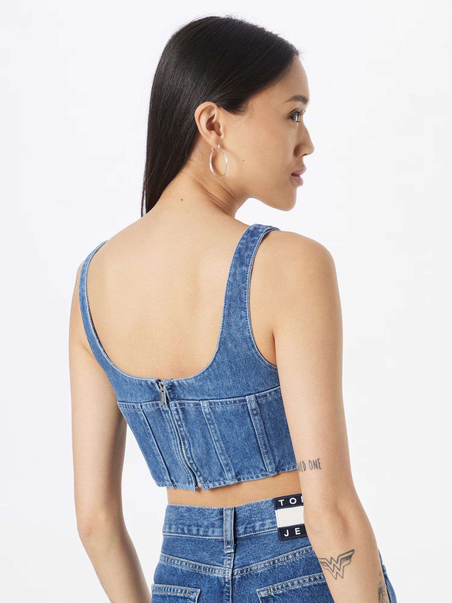 Tommy Jeans Top albastru denim - Pled.ro