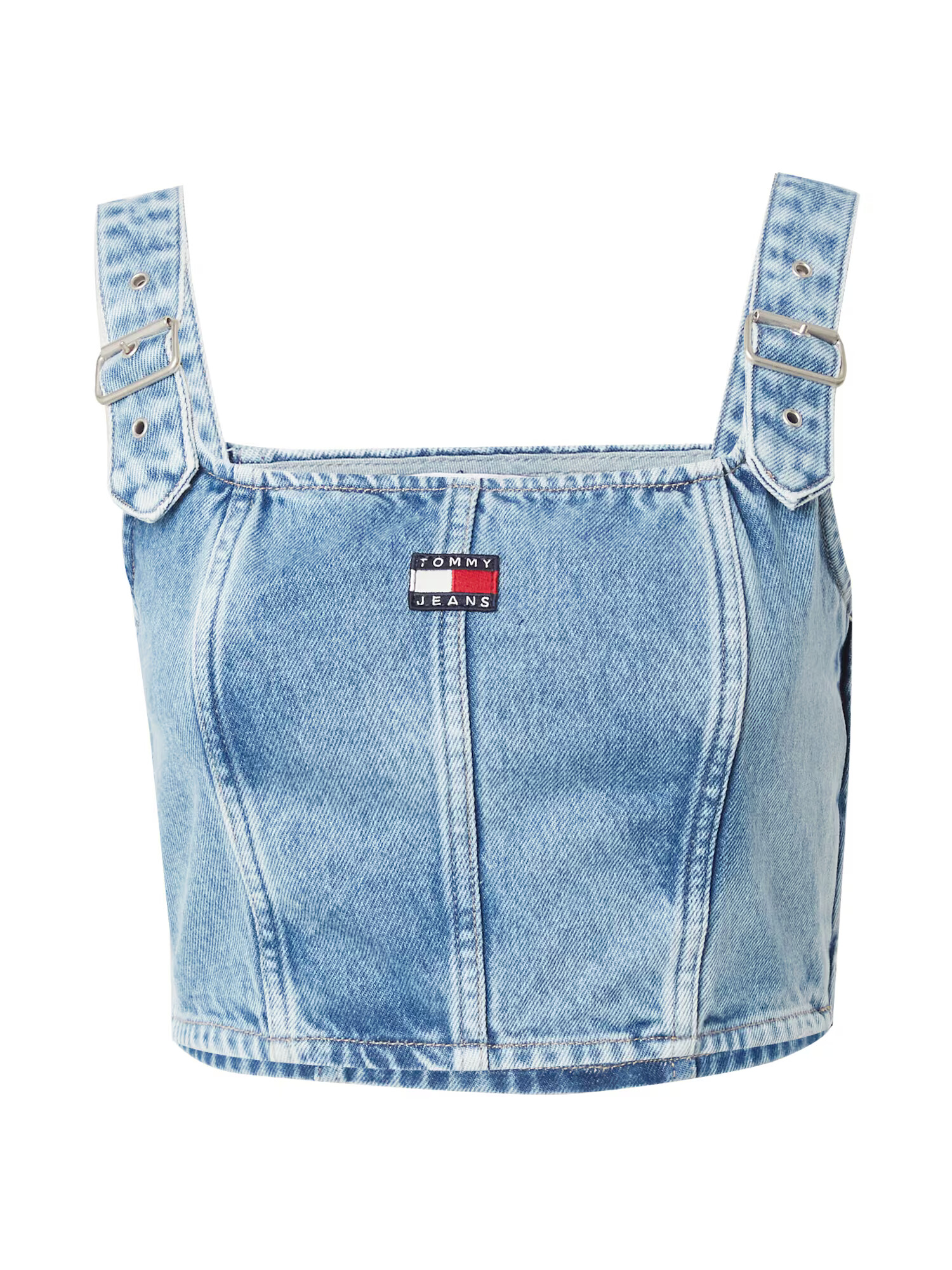 Tommy Jeans Top bleumarin / albastru denim / roșu / alb - Pled.ro