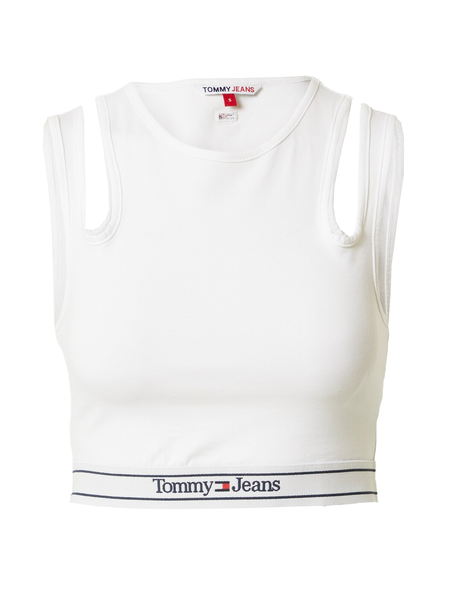 Tommy Jeans Top bleumarin / roși aprins / alb - Pled.ro