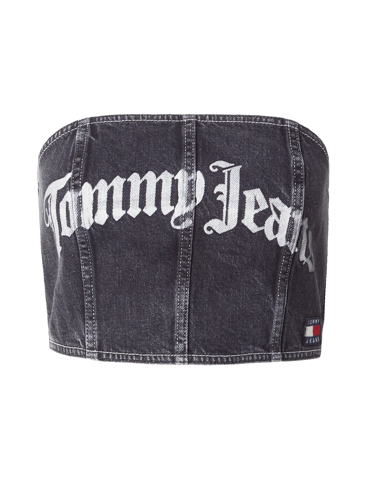 Tommy Jeans Top gri deschis / negru denim - Pled.ro