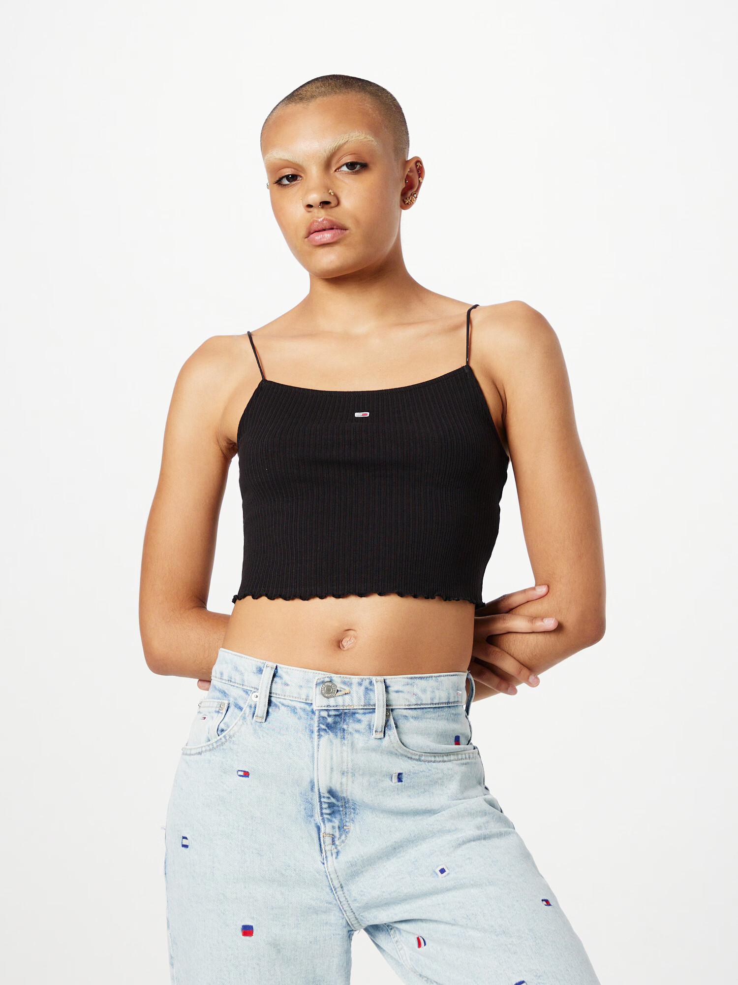 Tommy Jeans Top negru - Pled.ro