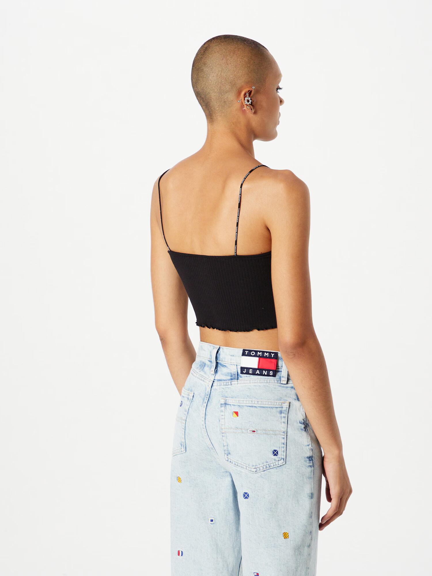 Tommy Jeans Top negru - Pled.ro