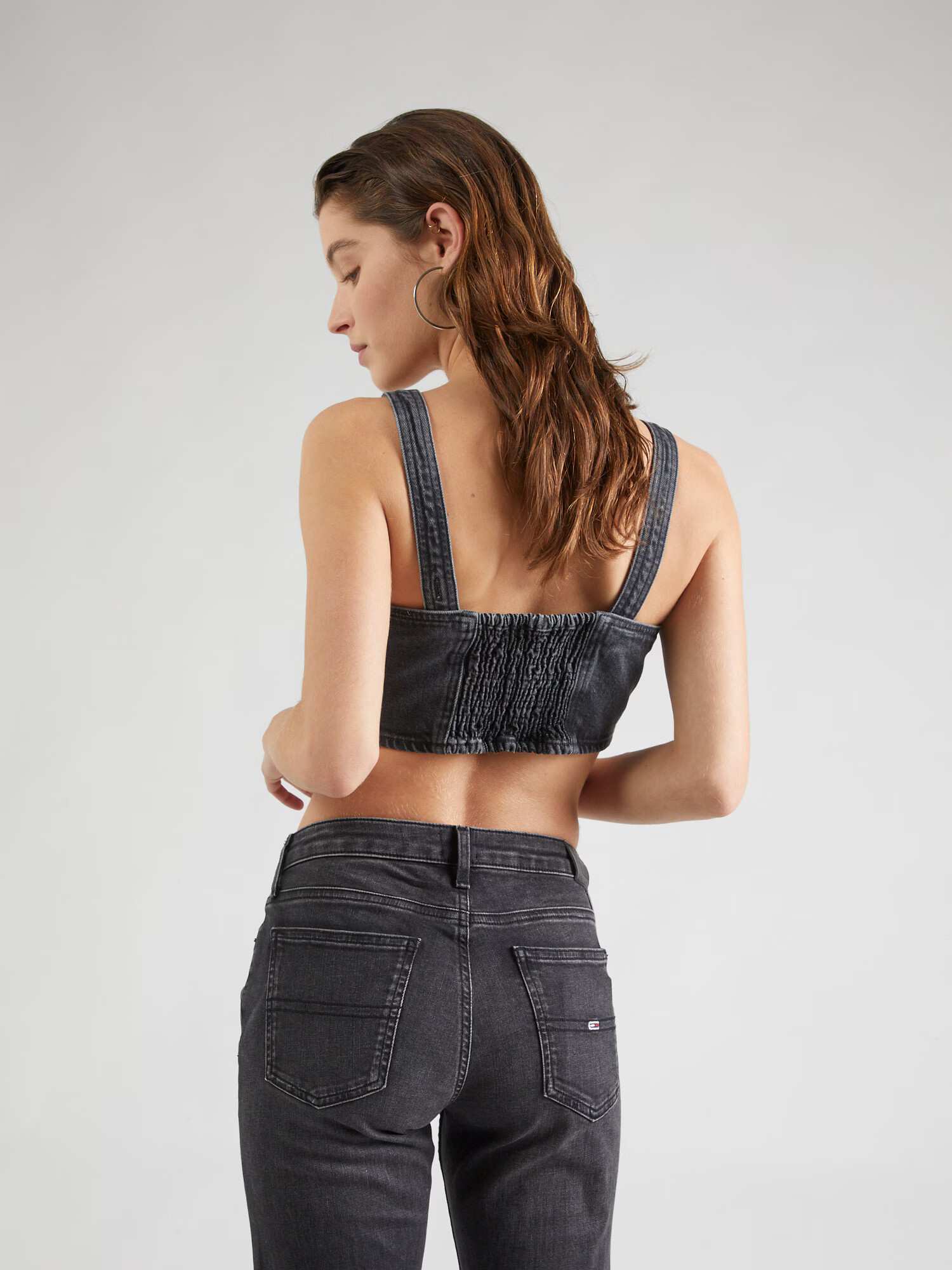 Tommy Jeans Top negru denim - Pled.ro