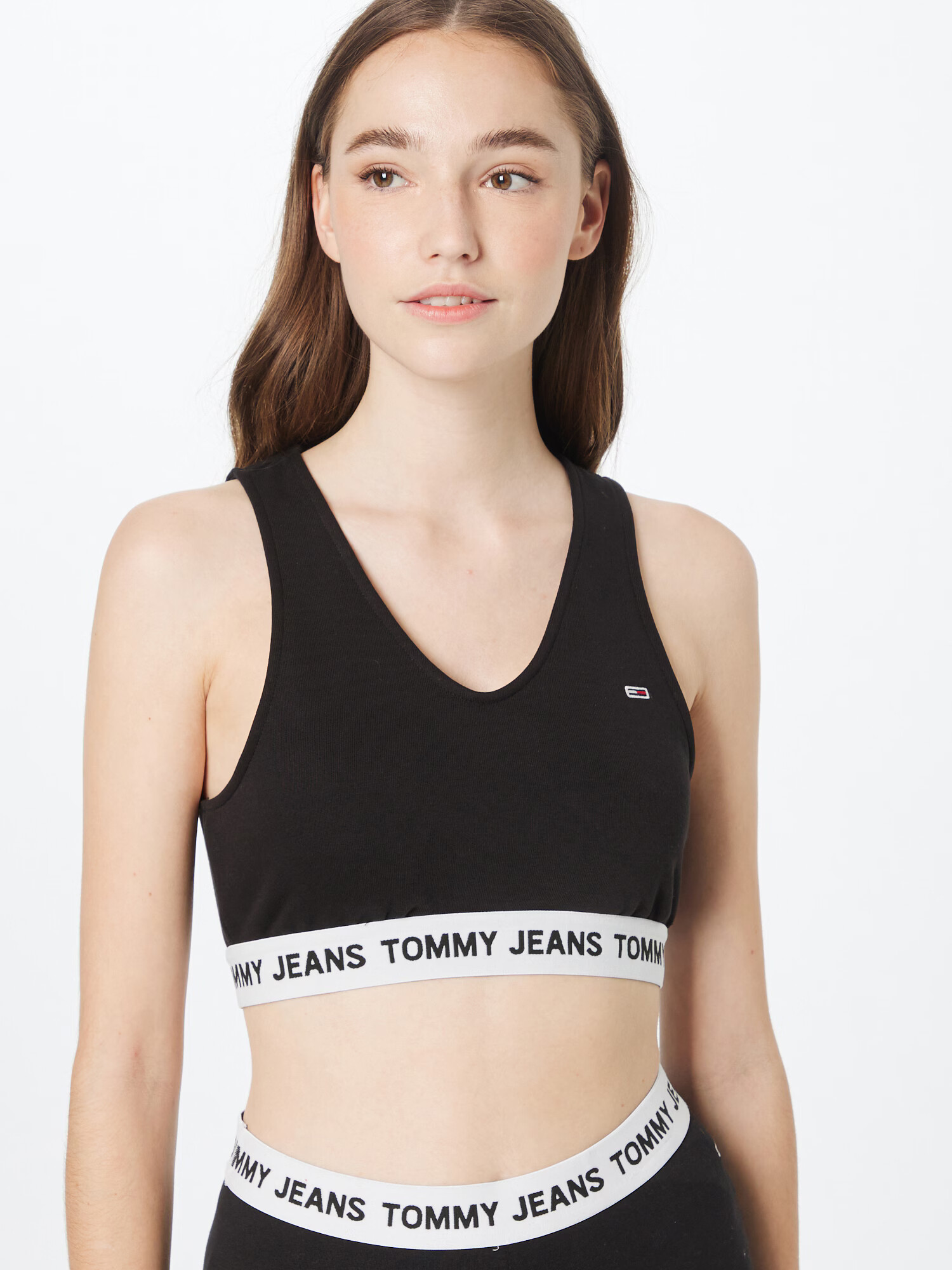 Tommy Jeans Top roșu / negru / alb - Pled.ro