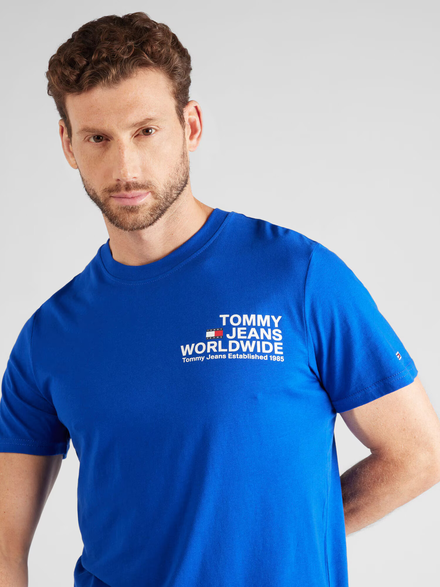 Tommy Jeans Tricou albastru / alb - Pled.ro