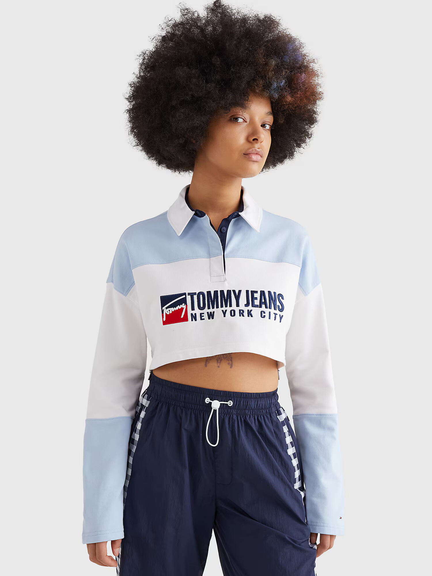 Tommy Jeans Tricou albastru / albastru deschis / roșu / alb - Pled.ro