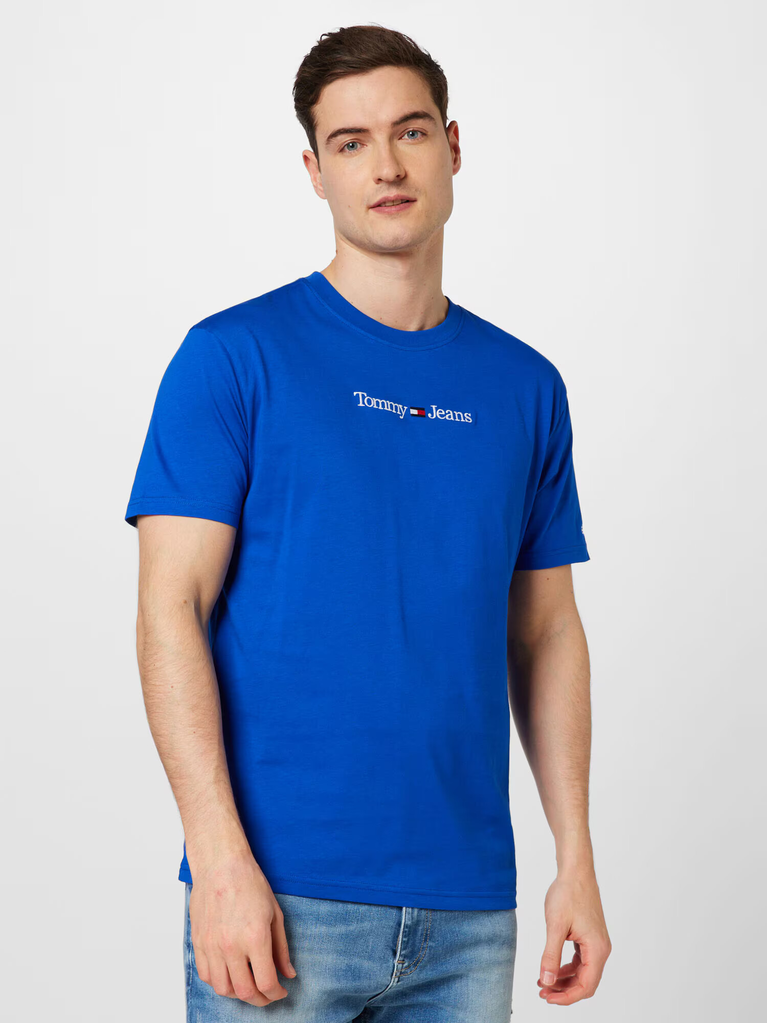 Tommy Jeans Tricou albastru / bleumarin / roșu / alb - Pled.ro