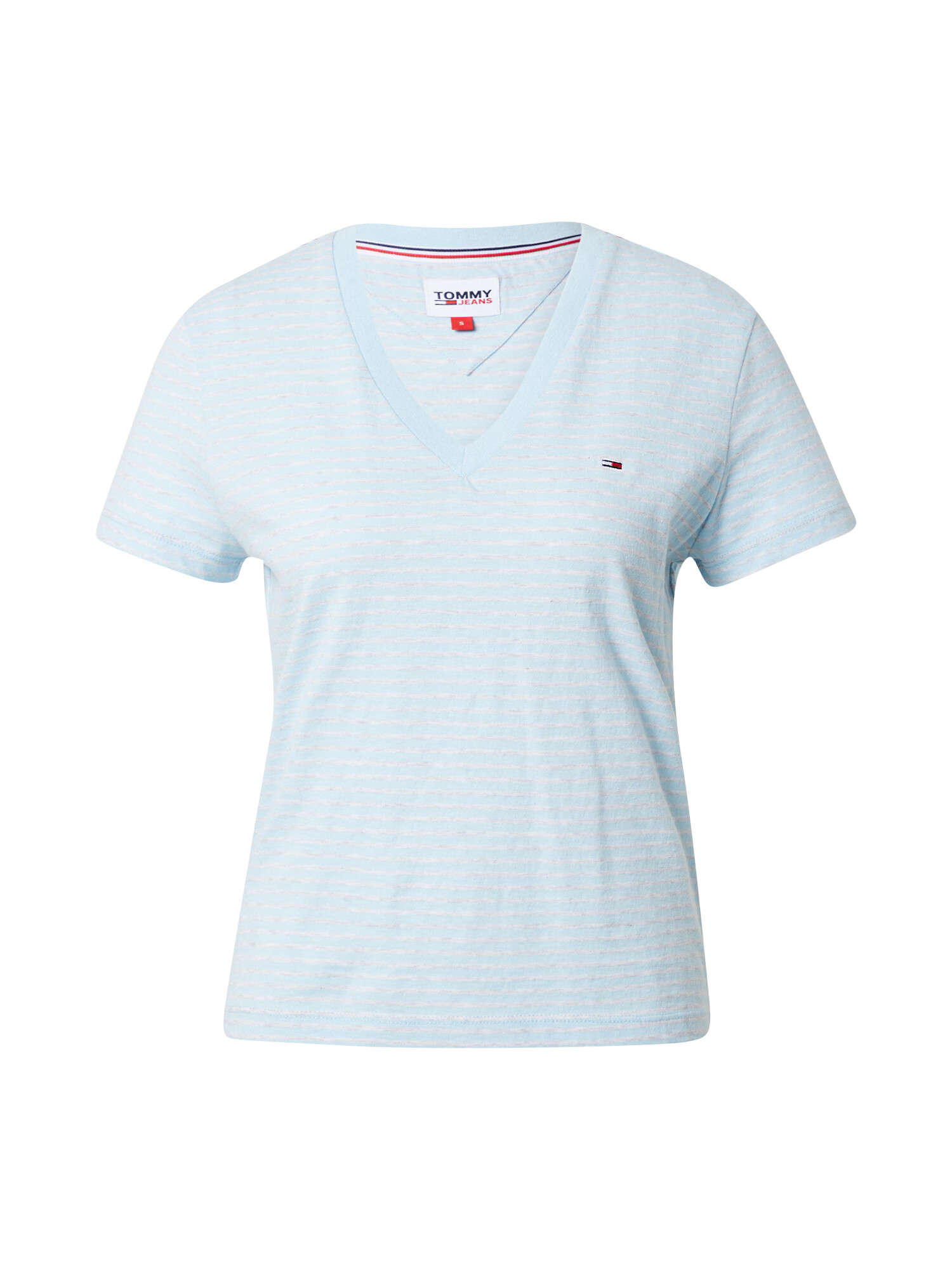 Tommy Jeans Tricou albastru deschis / alb - Pled.ro