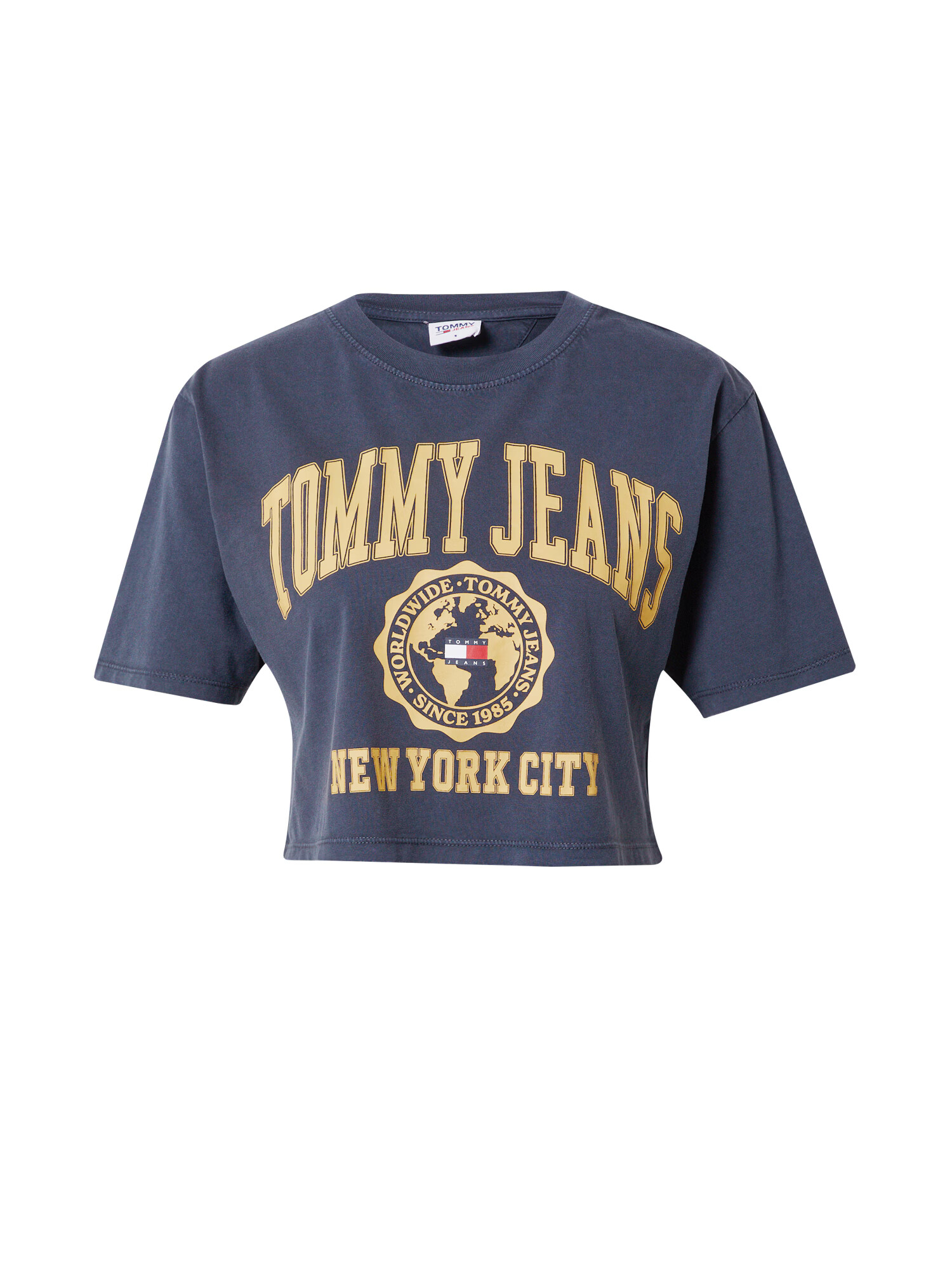 Tommy Jeans Tricou albastru închis / galben pastel / roșu / alb - Pled.ro