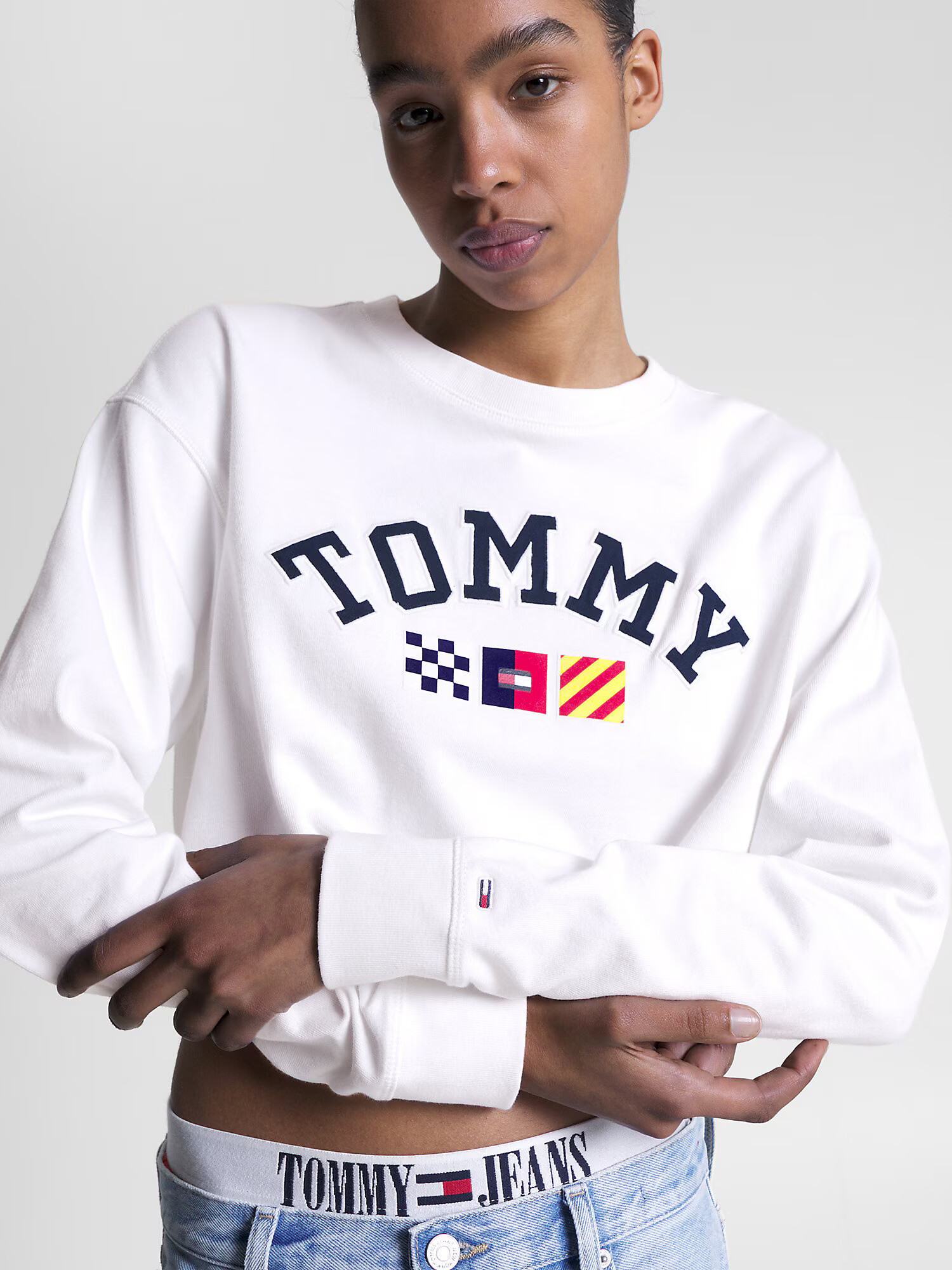 Tommy Jeans Tricou albastru închis / galben / roșu / alb murdar - Pled.ro