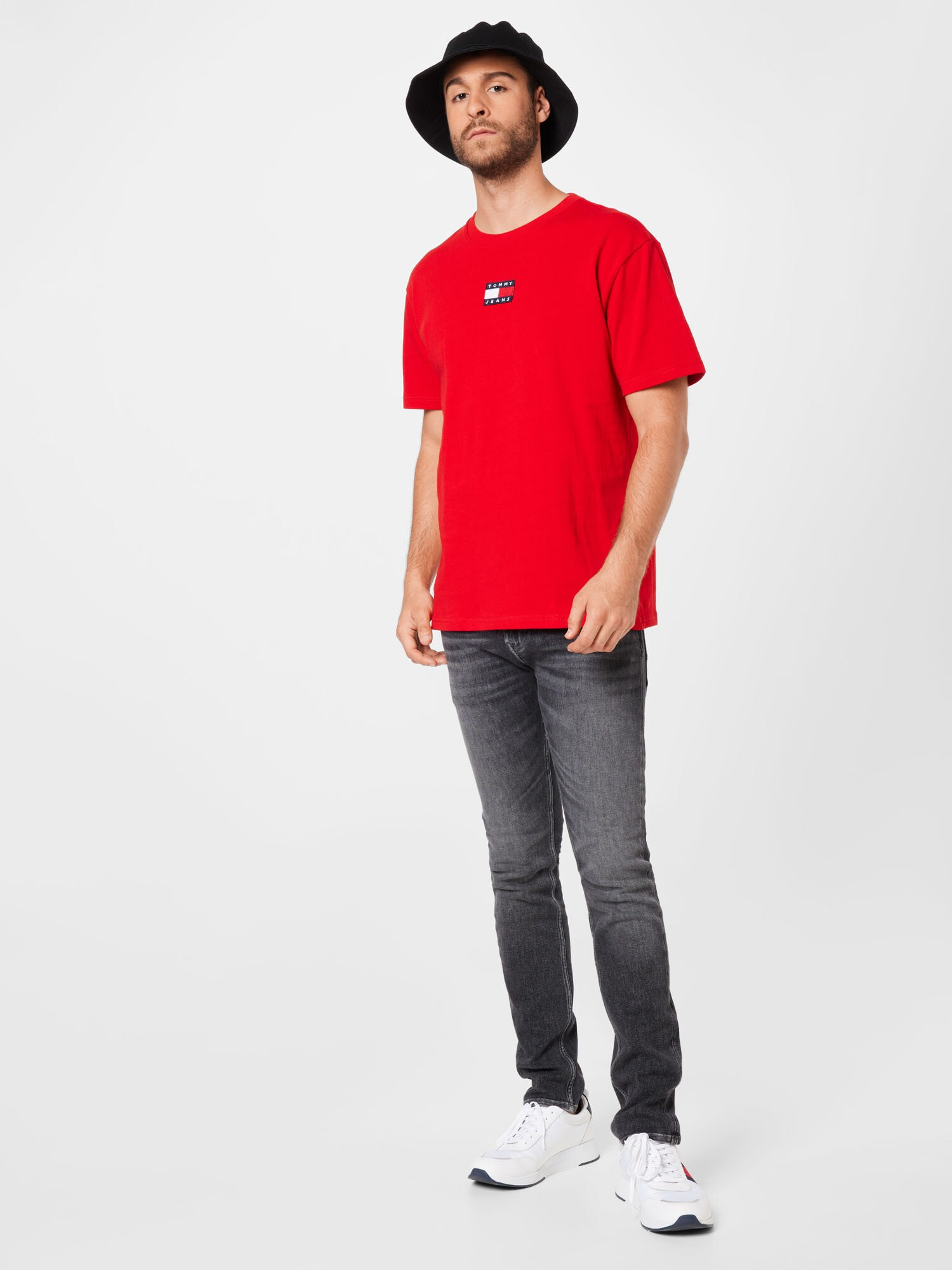 Tommy Jeans Tricou albastru închis / roșu / alb - Pled.ro