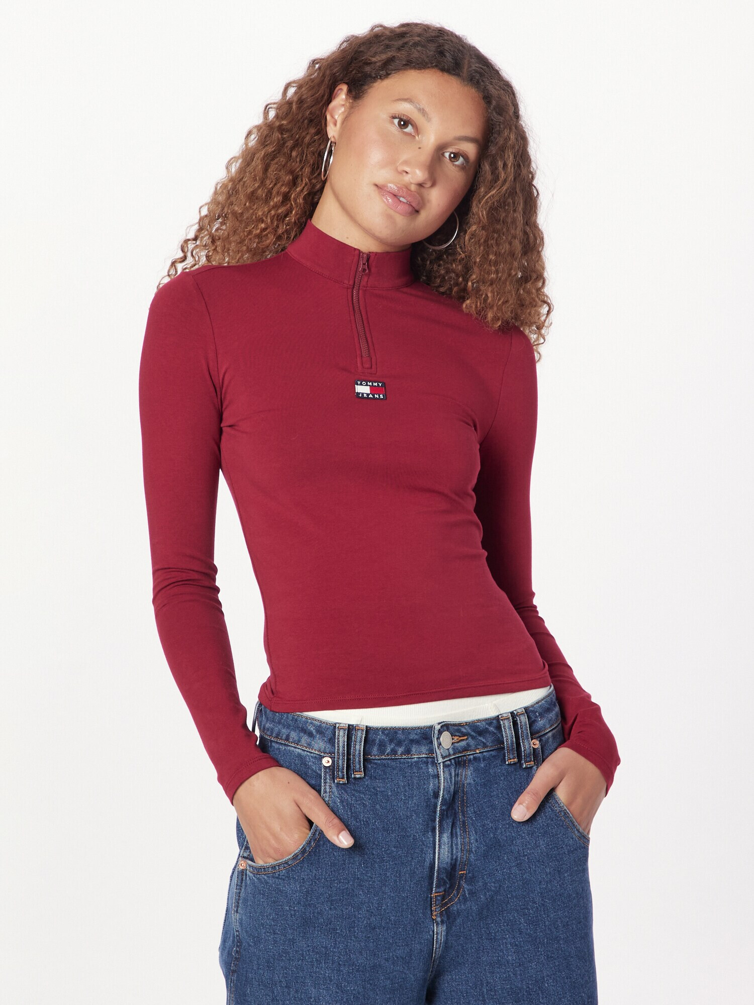 Tommy Jeans Tricou albastru închis / roșu / alb - Pled.ro