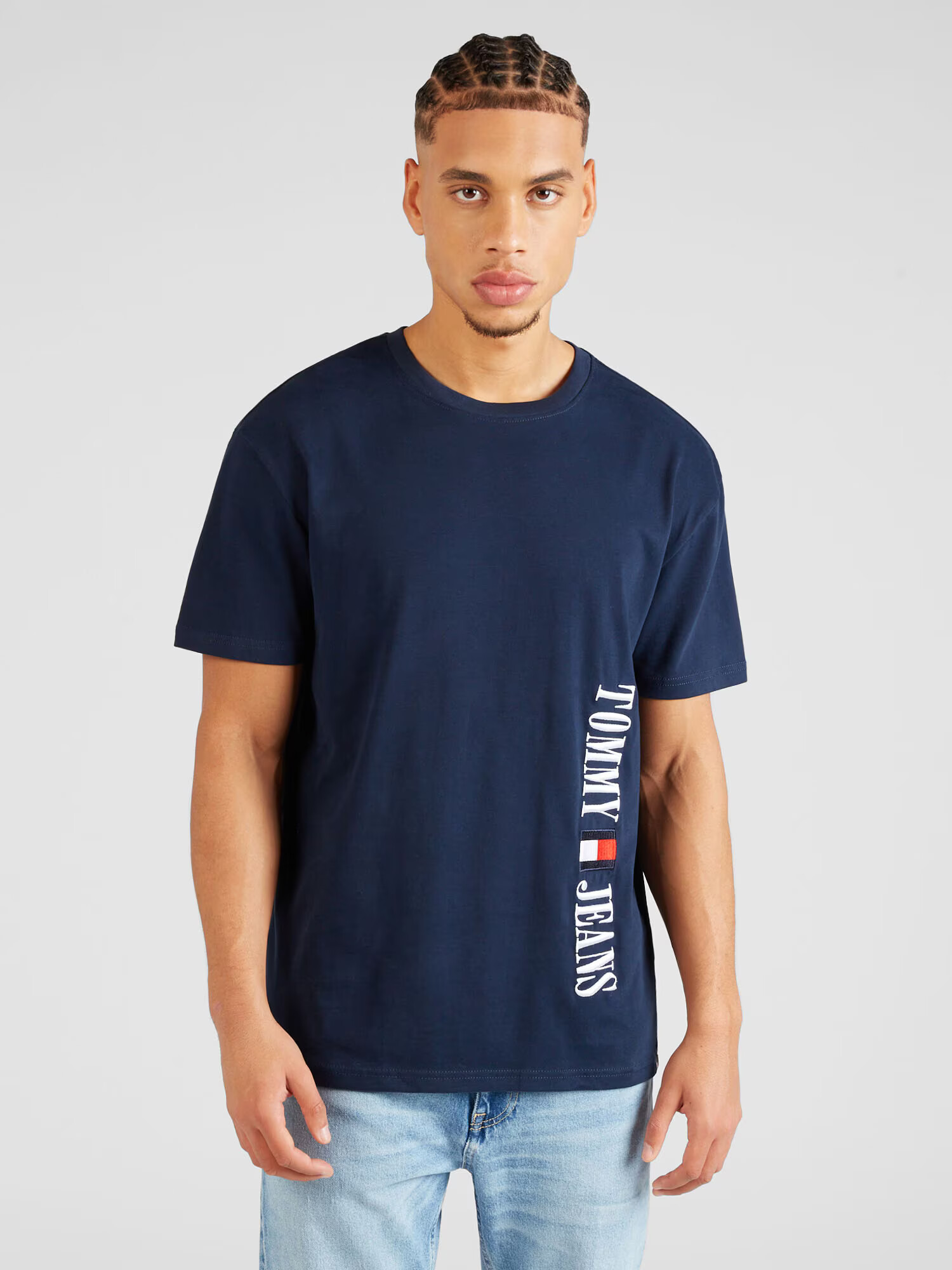 Tommy Jeans Tricou albastru închis / roșu / alb - Pled.ro