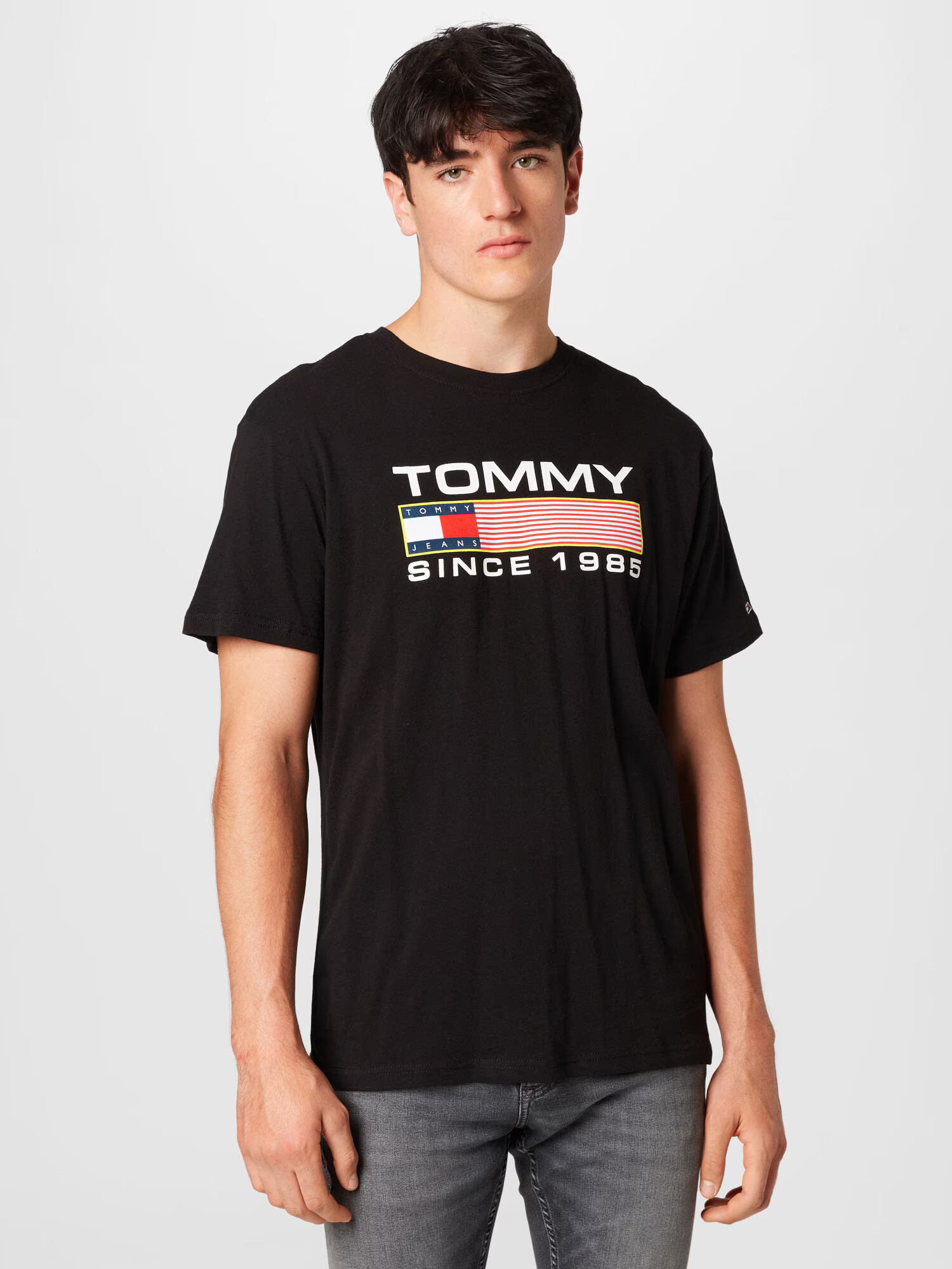 Tommy Jeans Tricou albastru închis / roșu intens / negru / alb - Pled.ro