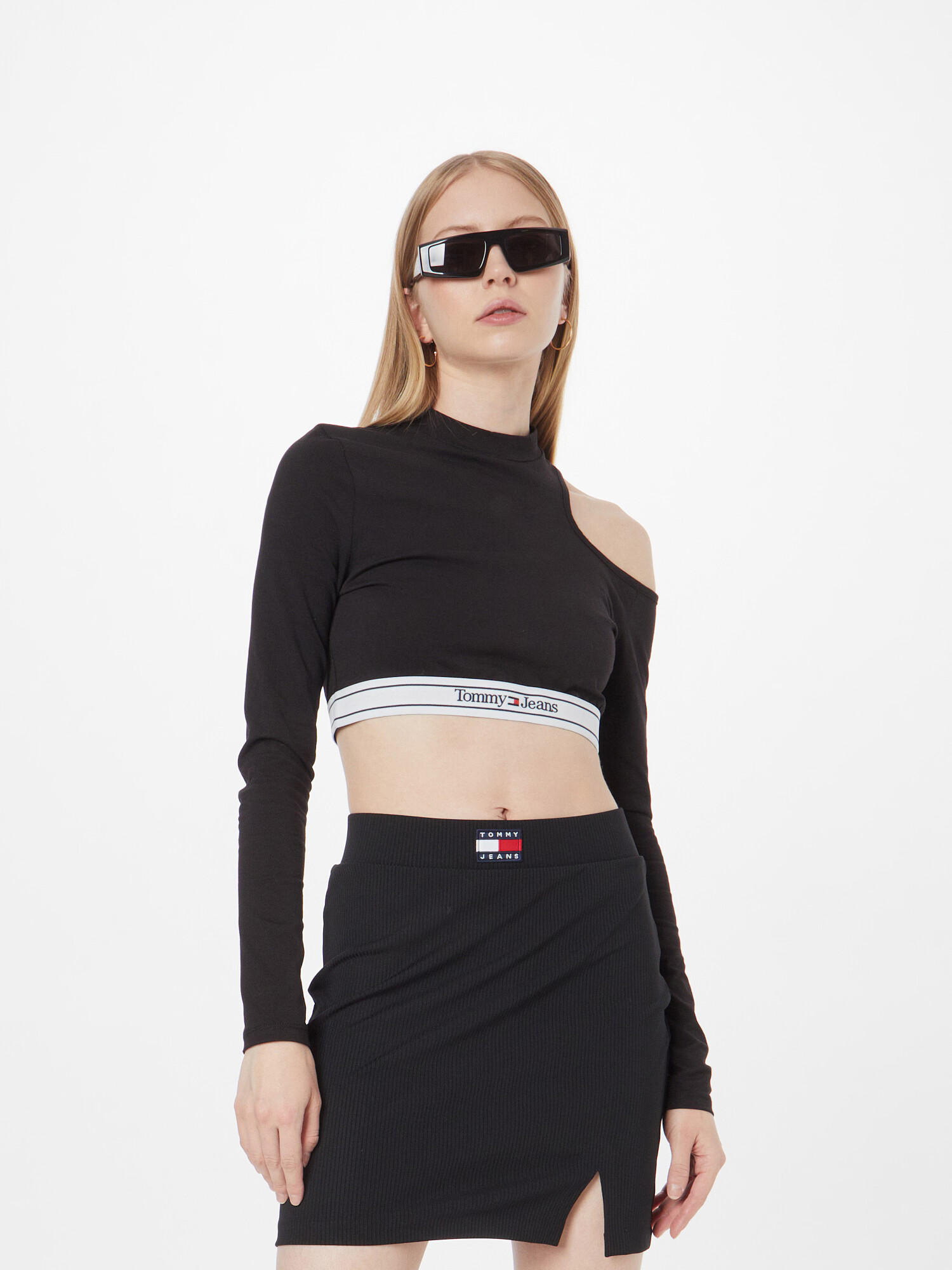 Tommy Jeans Tricou albastru închis / roșu intens / negru / alb - Pled.ro