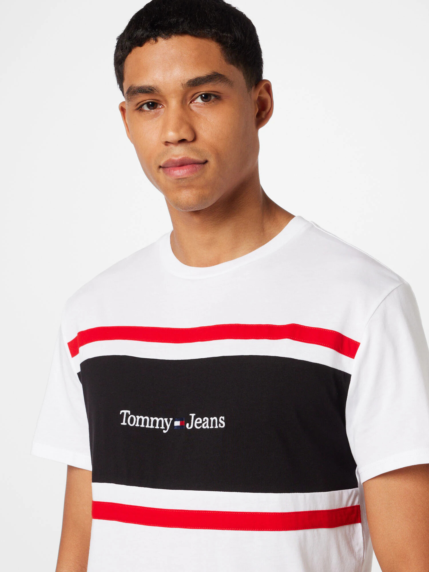 Tommy Jeans Tricou albastru închis / roșu / negru / alb murdar - Pled.ro