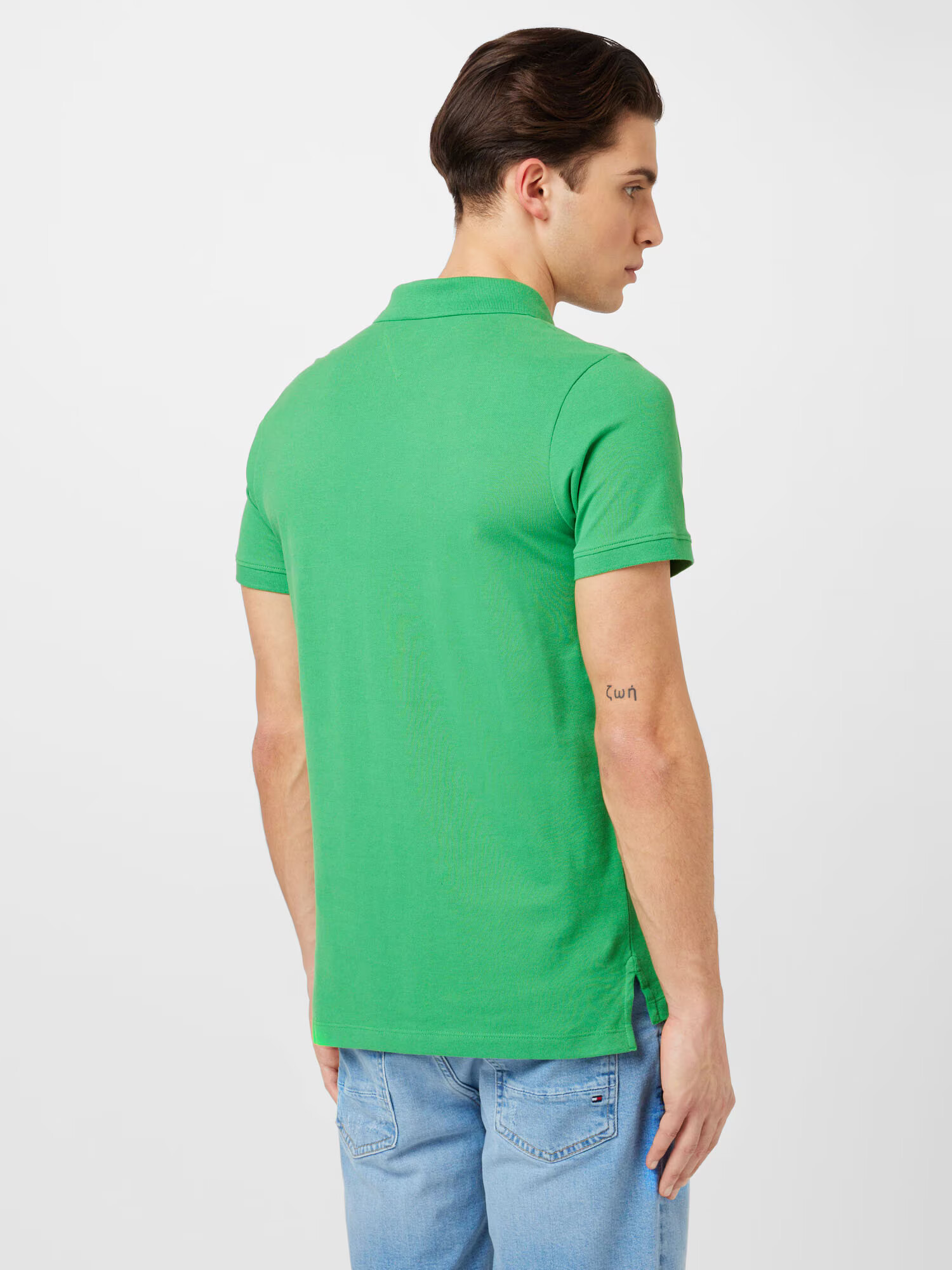 Tommy Jeans Tricou albastru închis / verde deschis / alb - Pled.ro