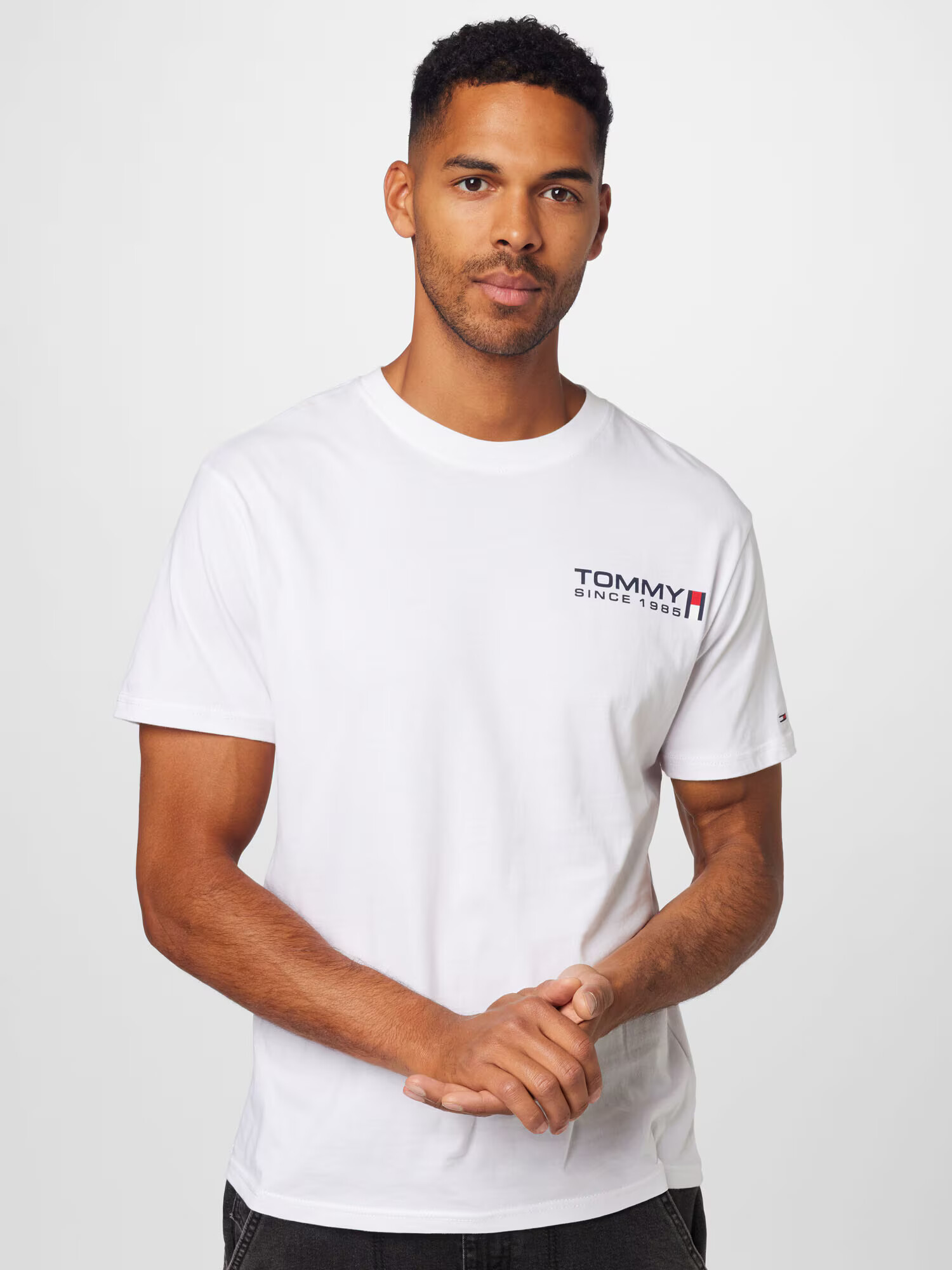 Tommy Jeans Tricou albastru marin / alb - Pled.ro