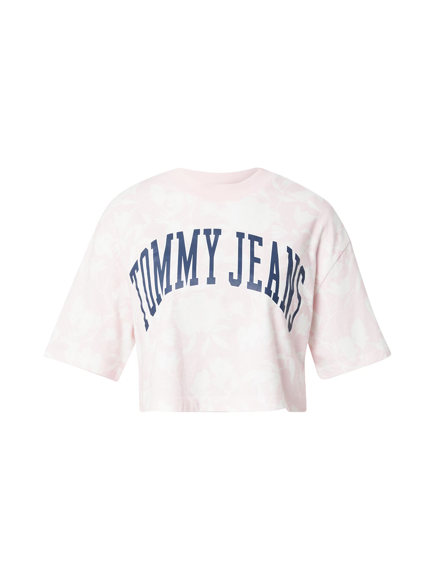 Tommy Jeans Tricou albastru marin / roz deschis / alb - Pled.ro