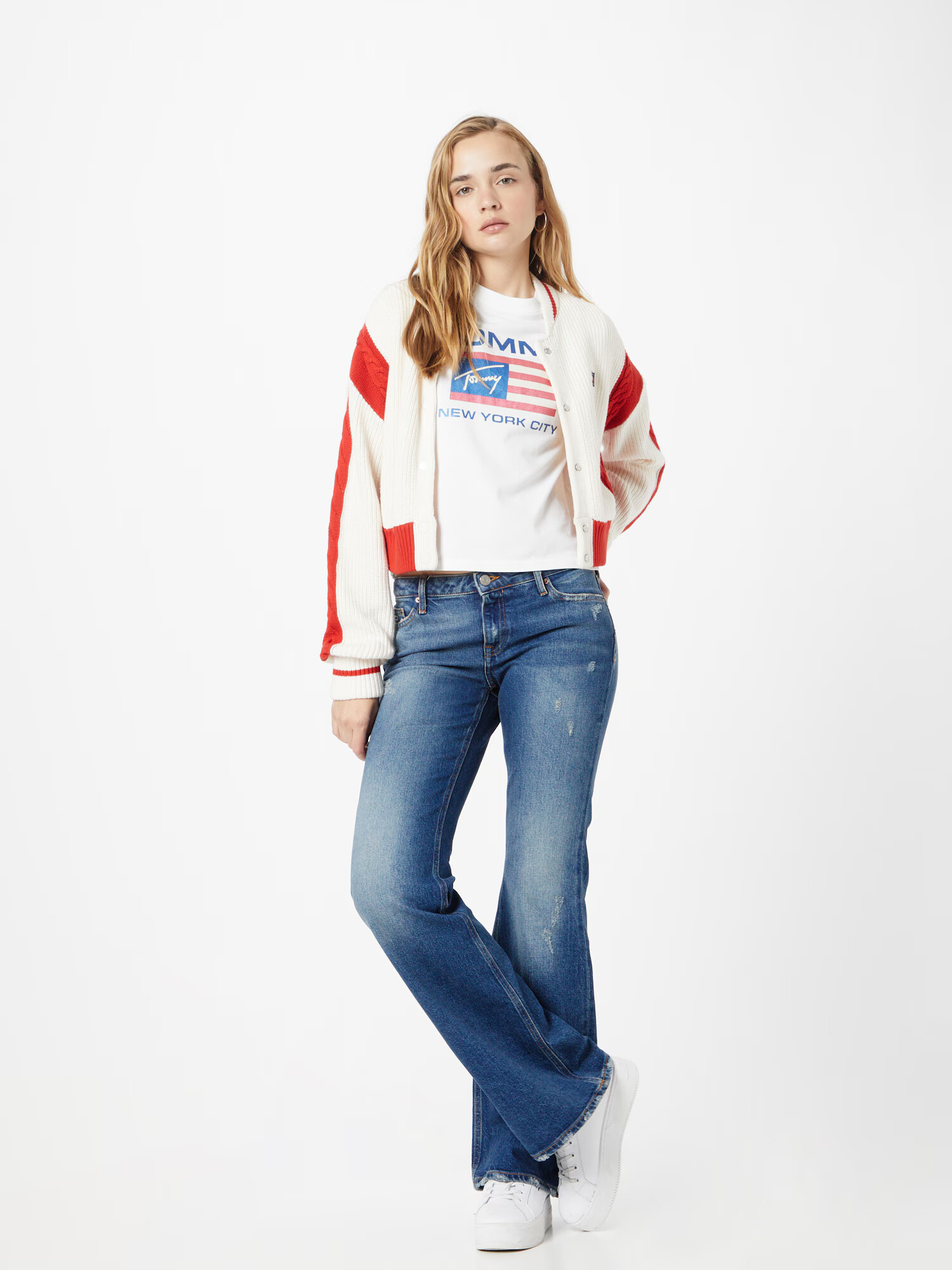 Tommy Jeans Tricou albastru / roșu / alb - Pled.ro