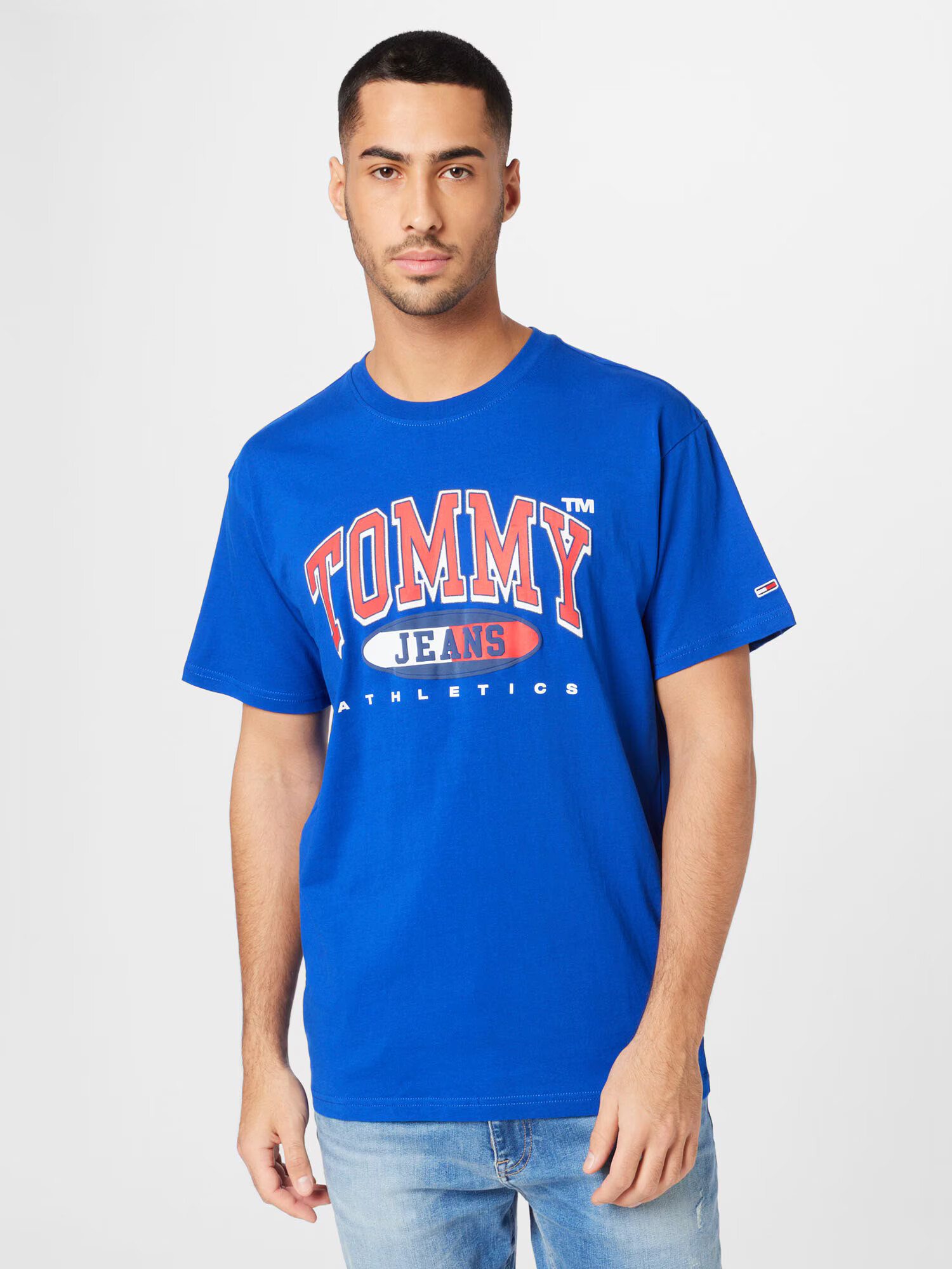 Tommy Jeans Tricou 'Essential' albastru / roșu / alb - Pled.ro